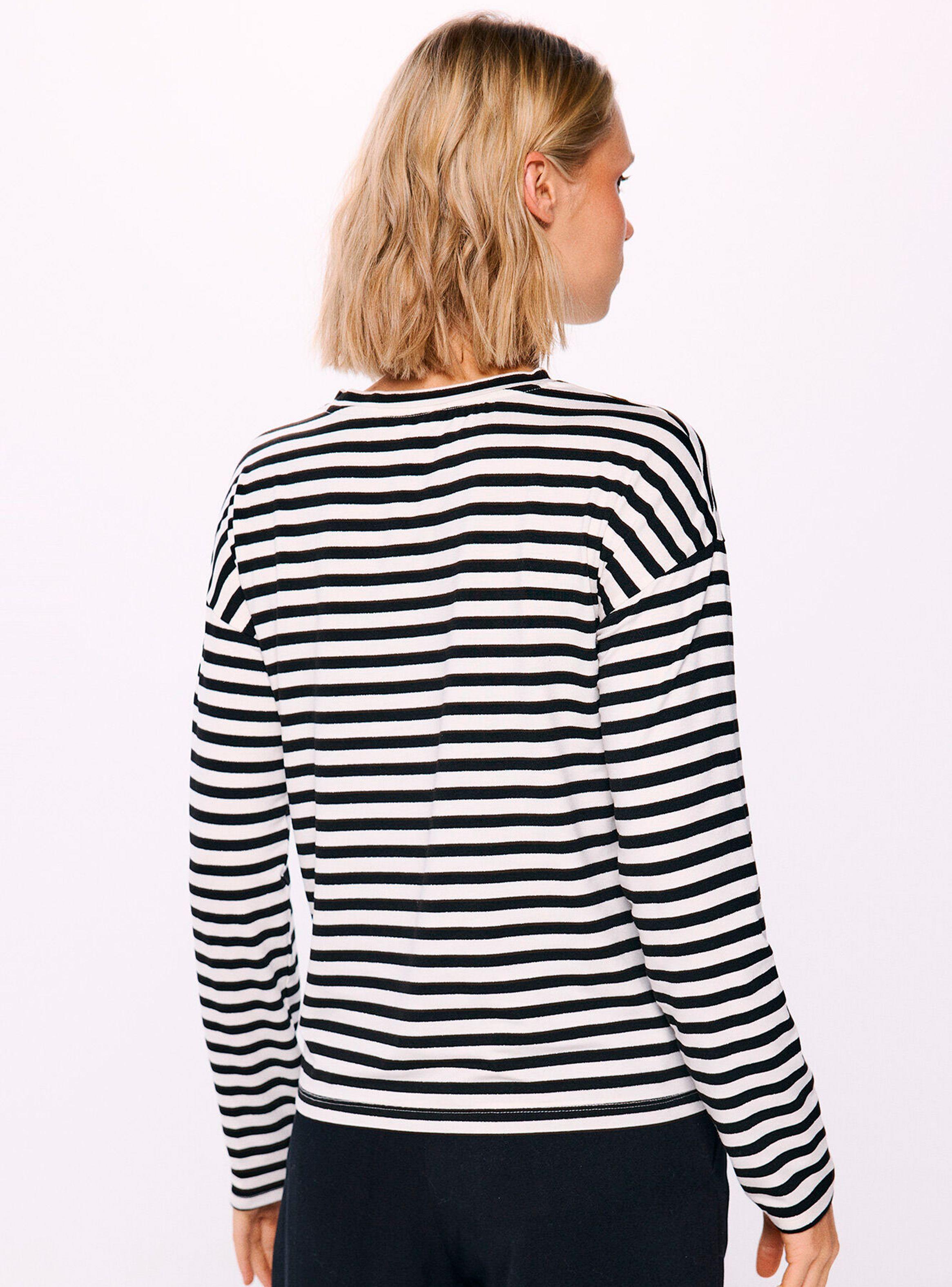 Polera Rayas Cuello Redondo Manga Larga-1