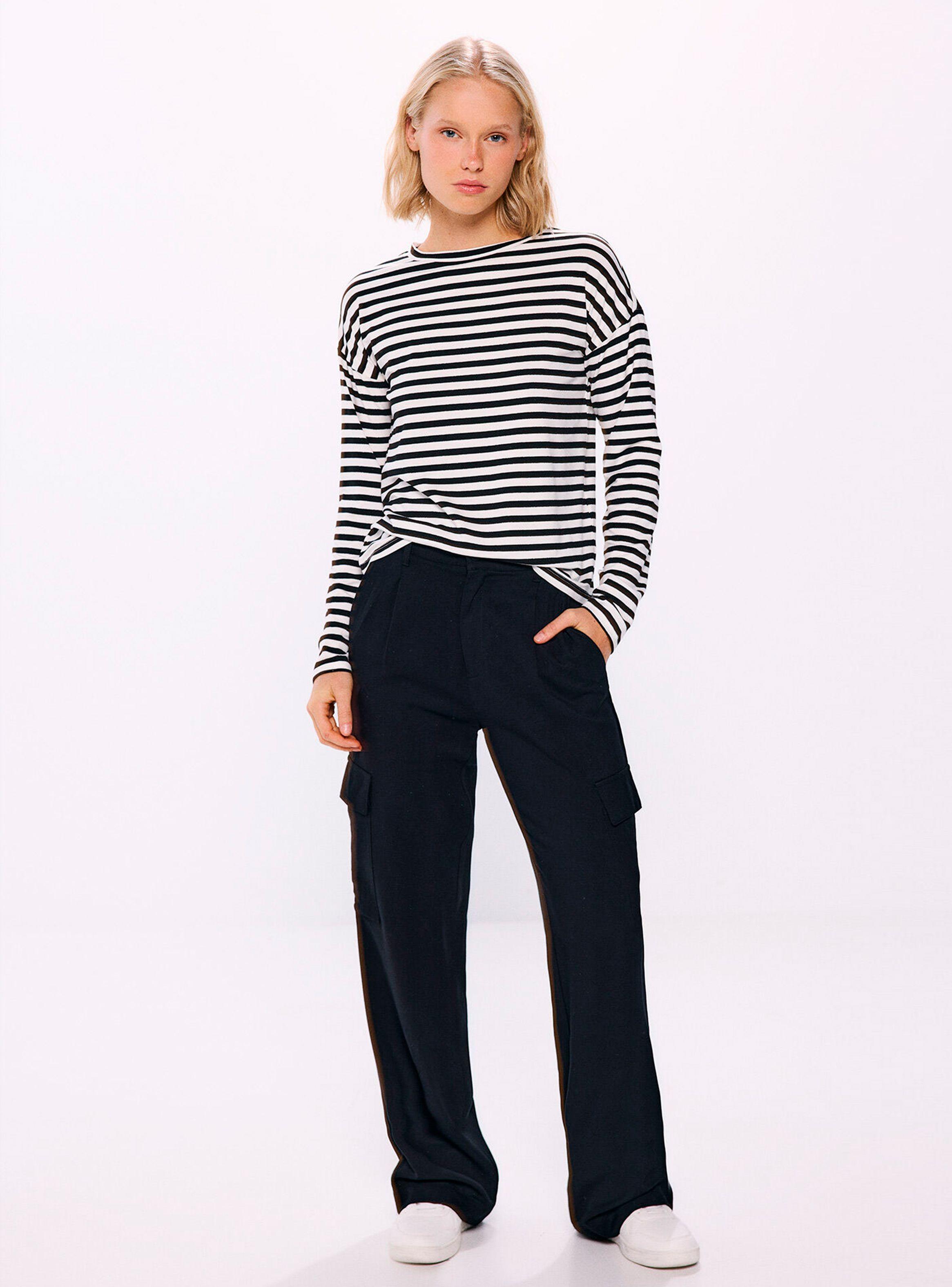 Polera Rayas Cuello Redondo Manga Larga-3