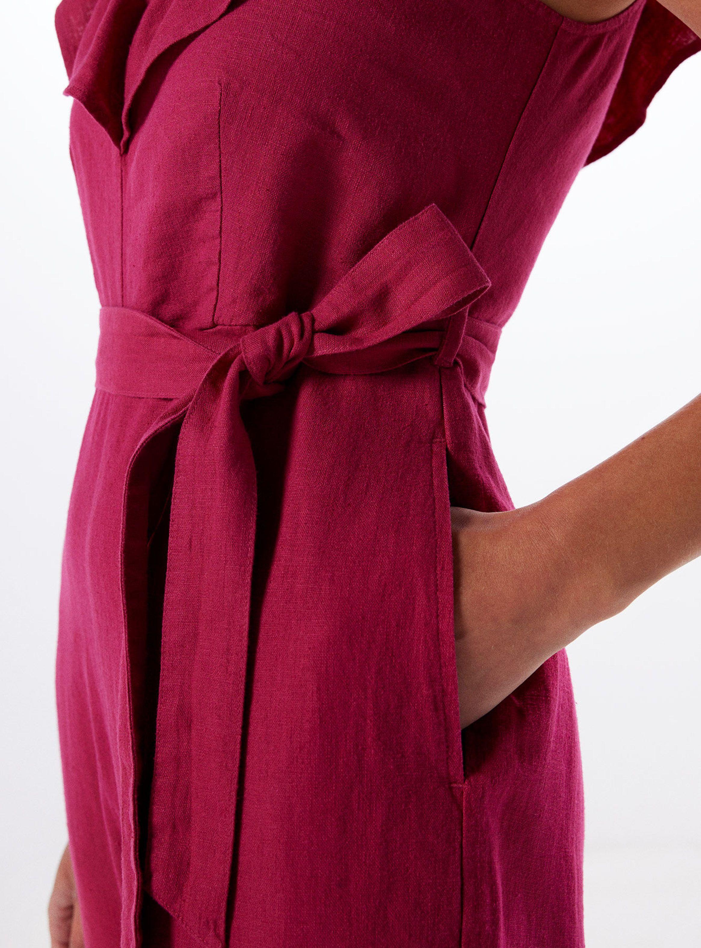 Enterito Escote Volante Lino Viscosa-4