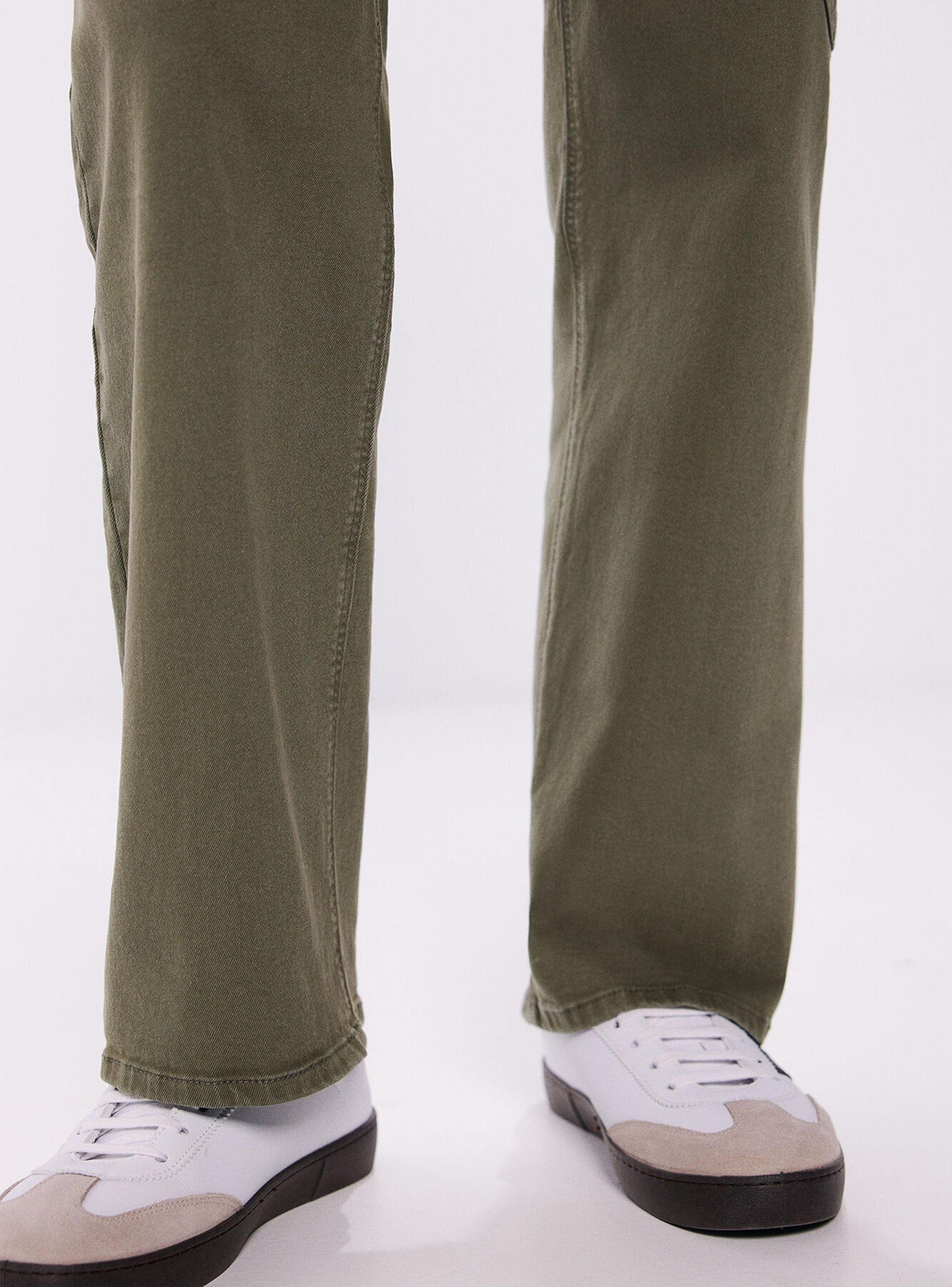 Pantalón Cargo Tiro Medio Algodón-3