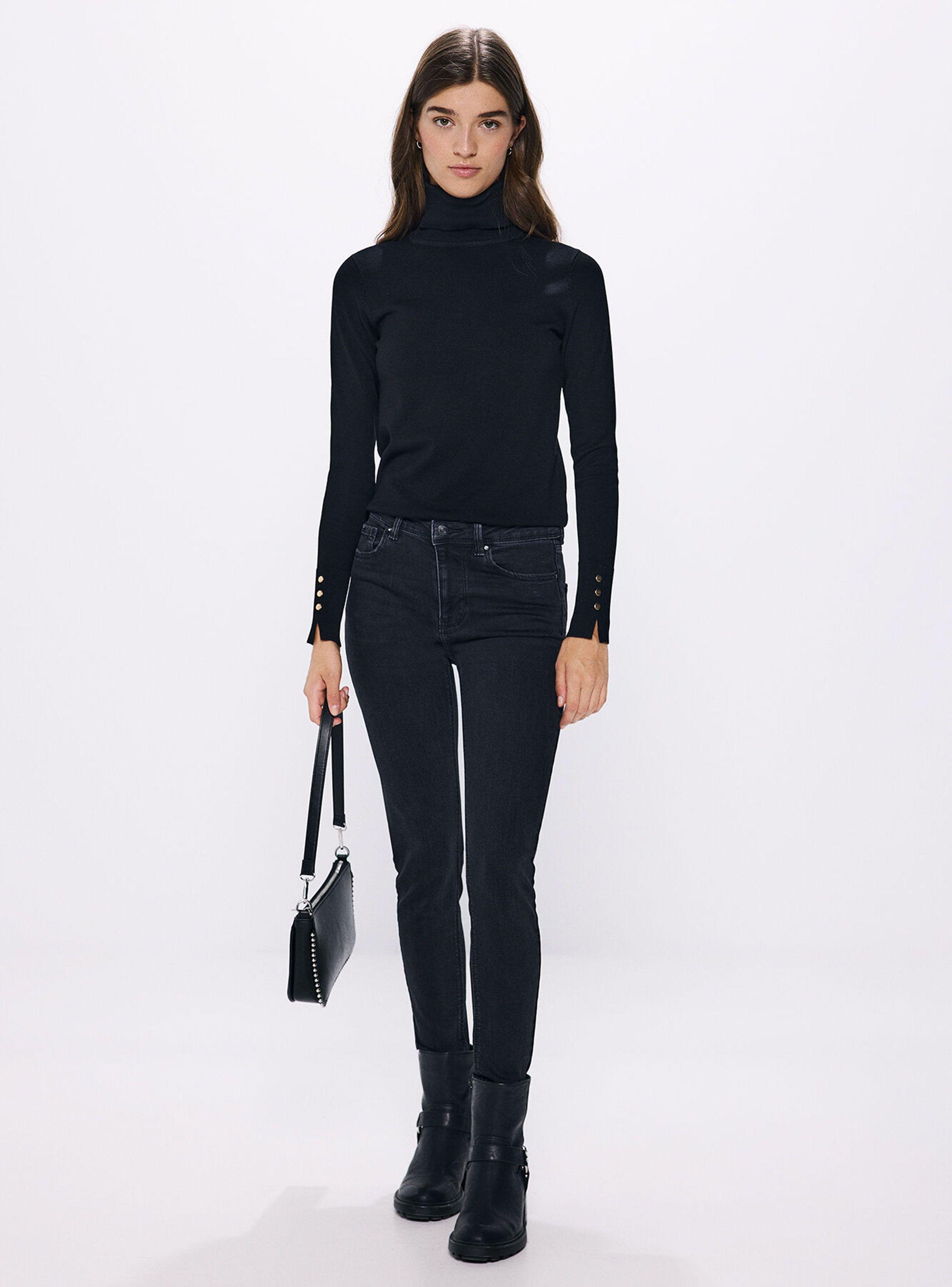 Jeans Slim Cropped Tiro Medio-4