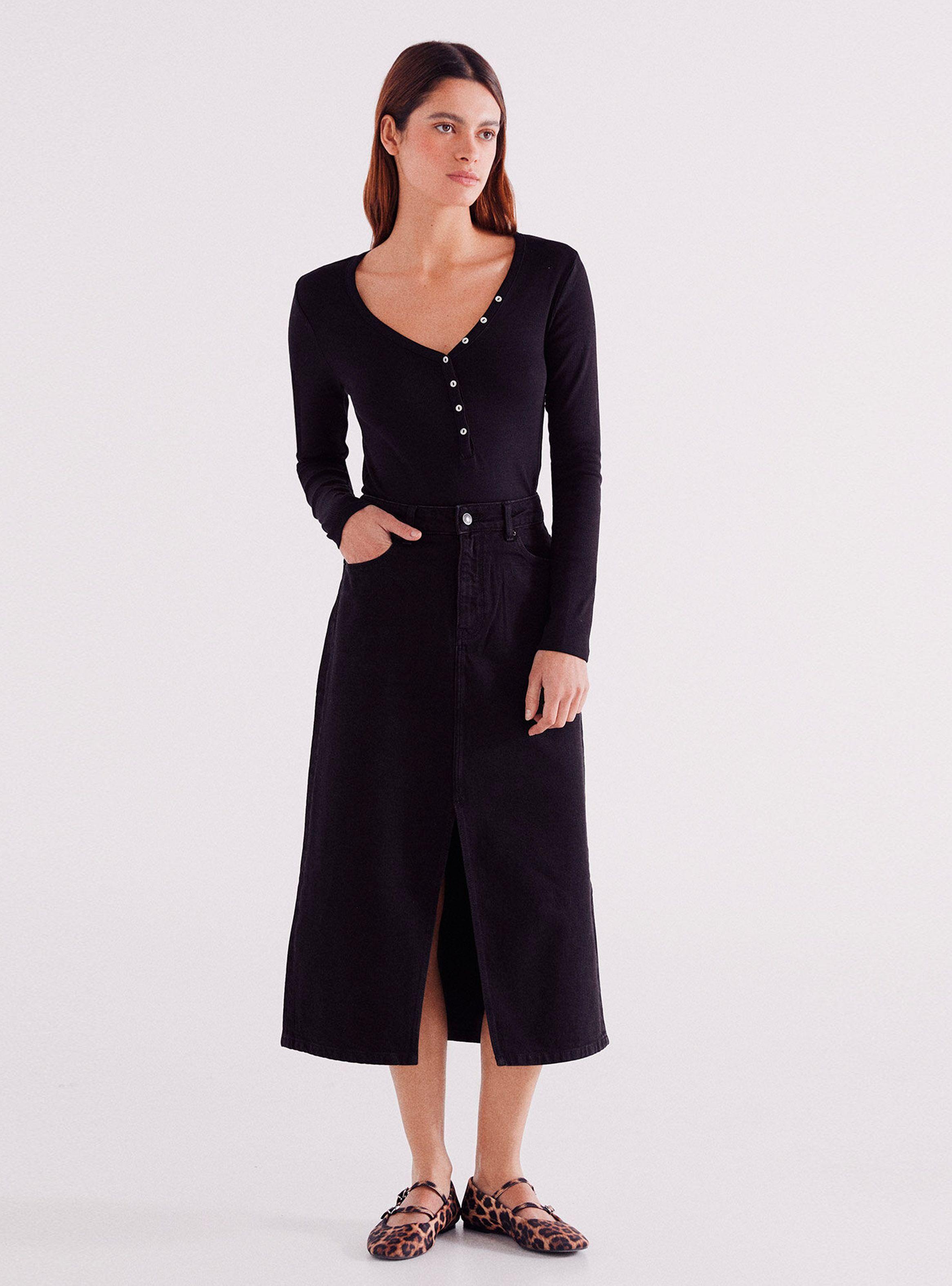 Falda Midi Vaquera-3