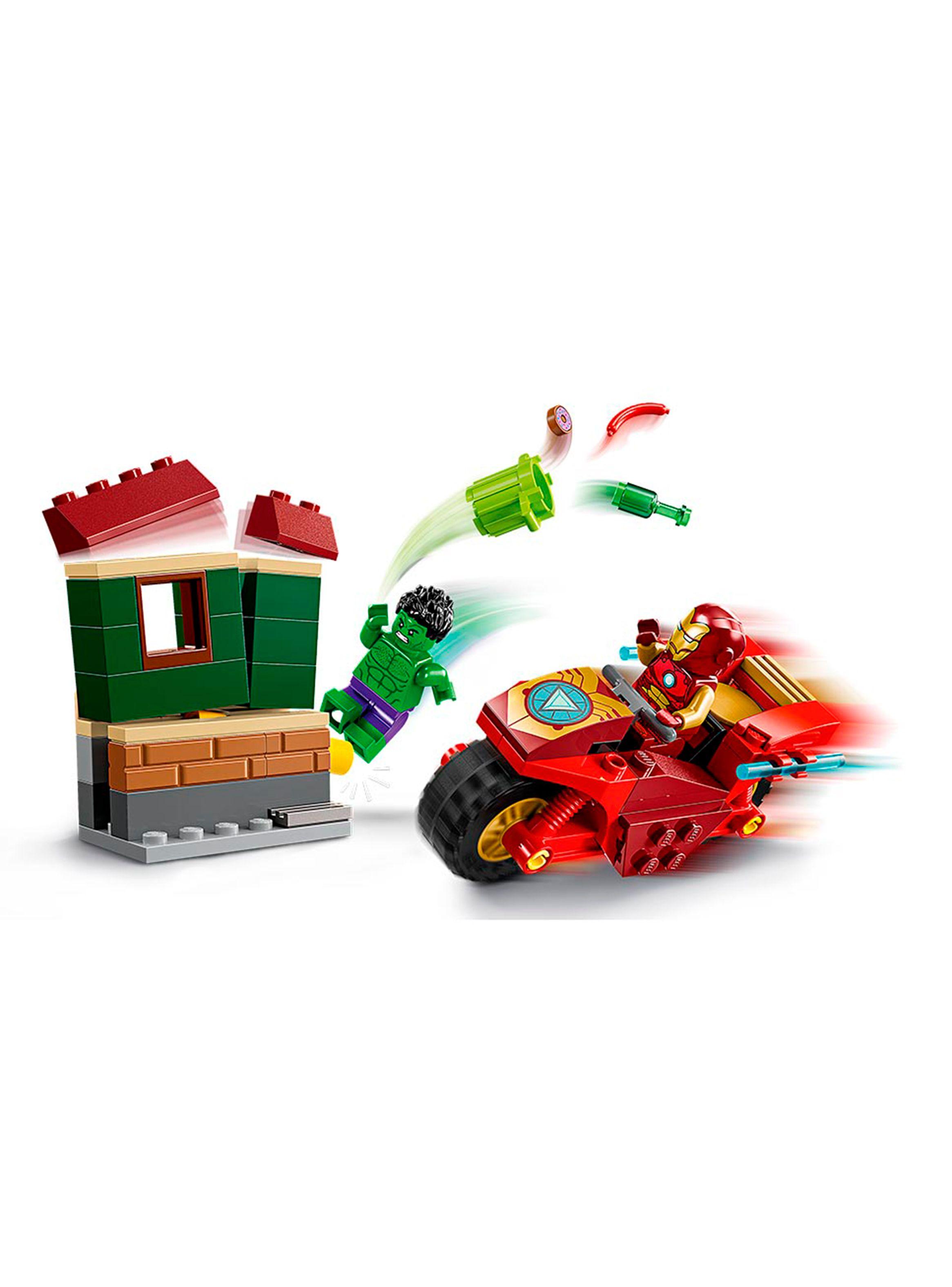 Lego Iron Man con Moto y Hulk-2