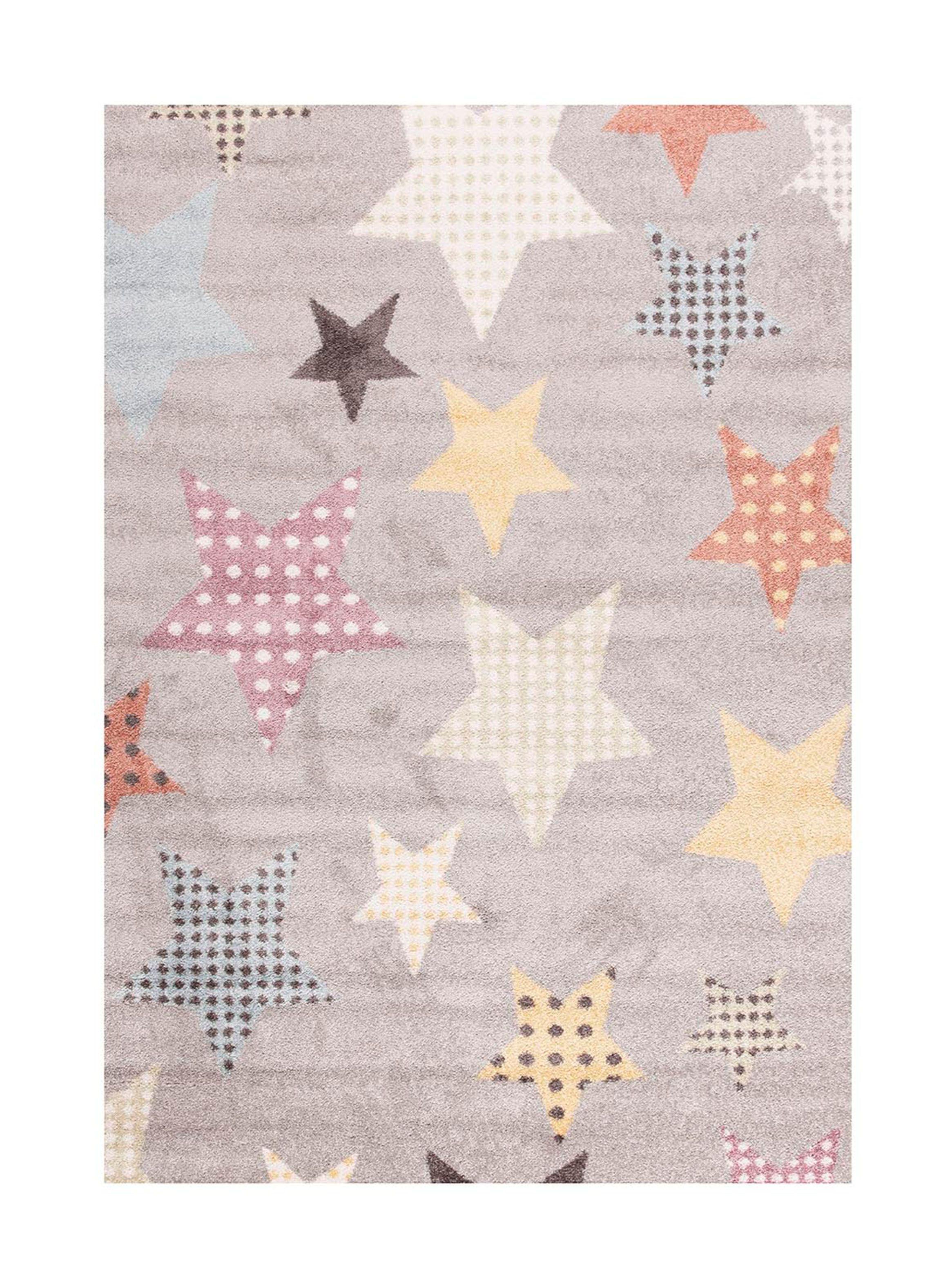 Alfombra Infantil Stars 116 x 170 cm Gris-0