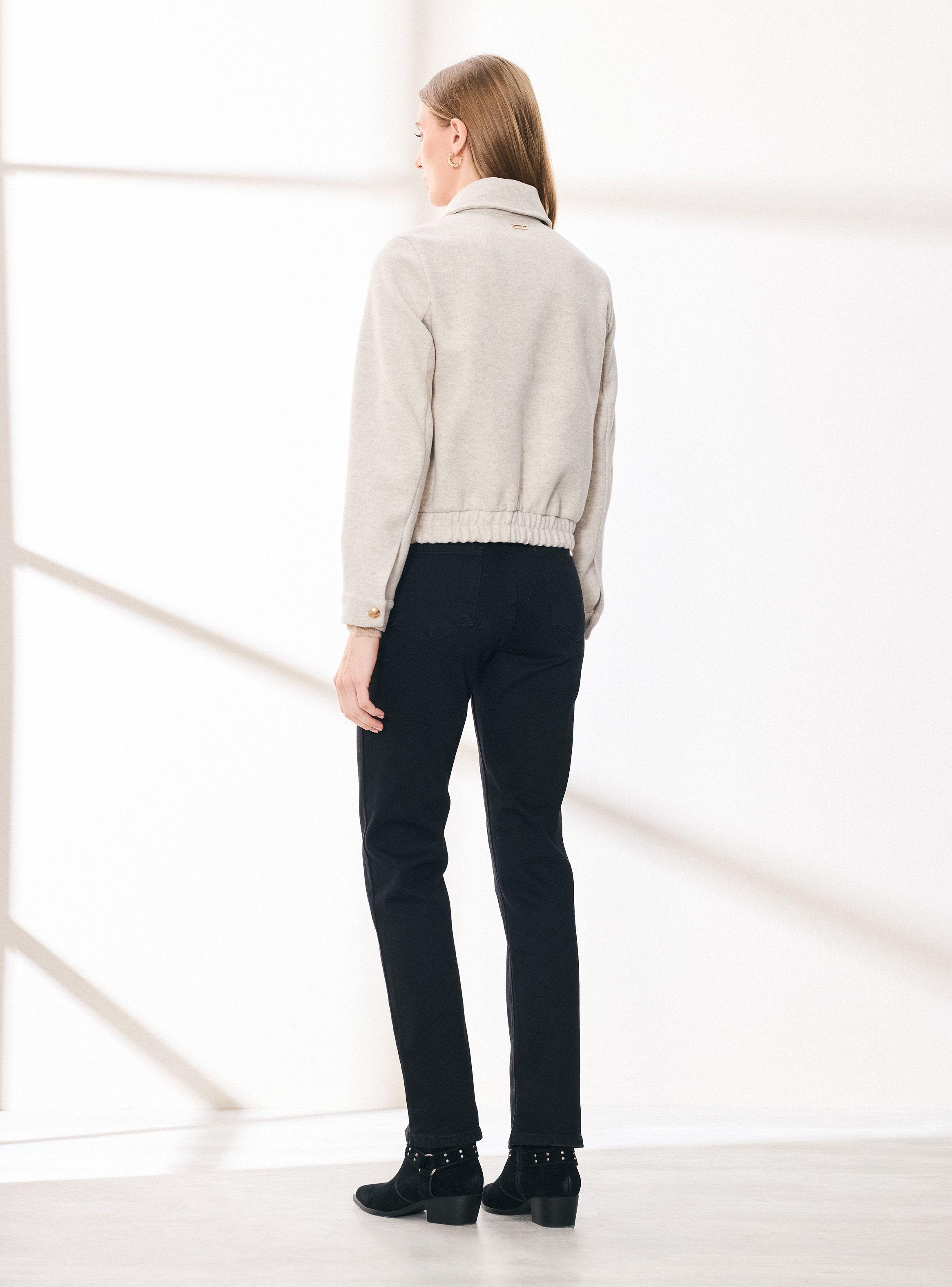 Chaqueta Bomber con Elástico en Cintura-5