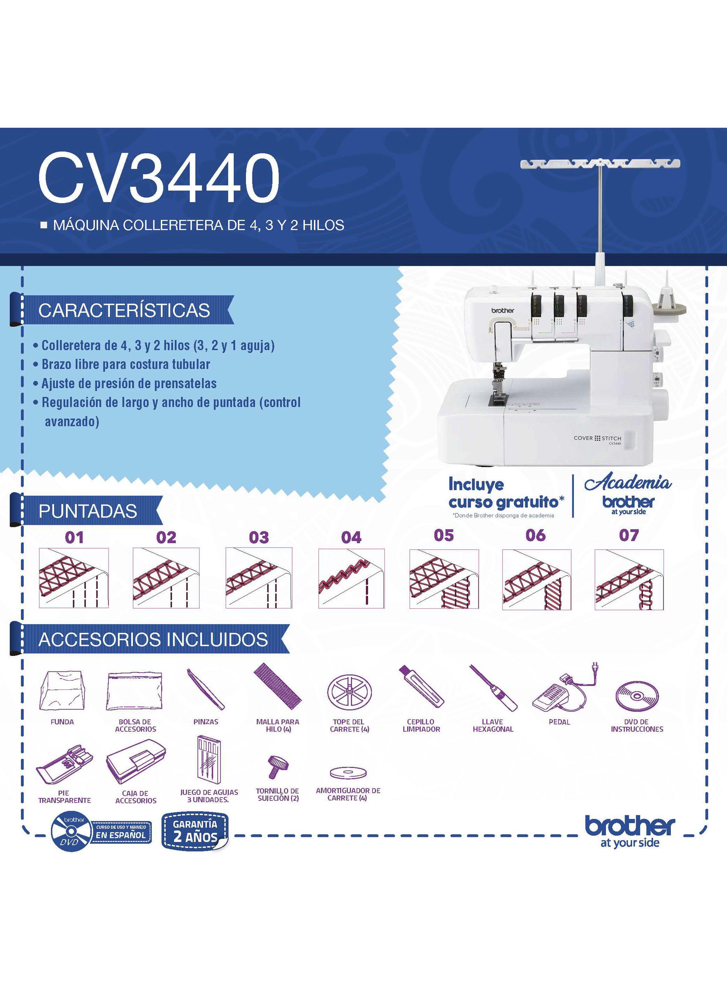 Máquina Colleretera Brother CV3440-4