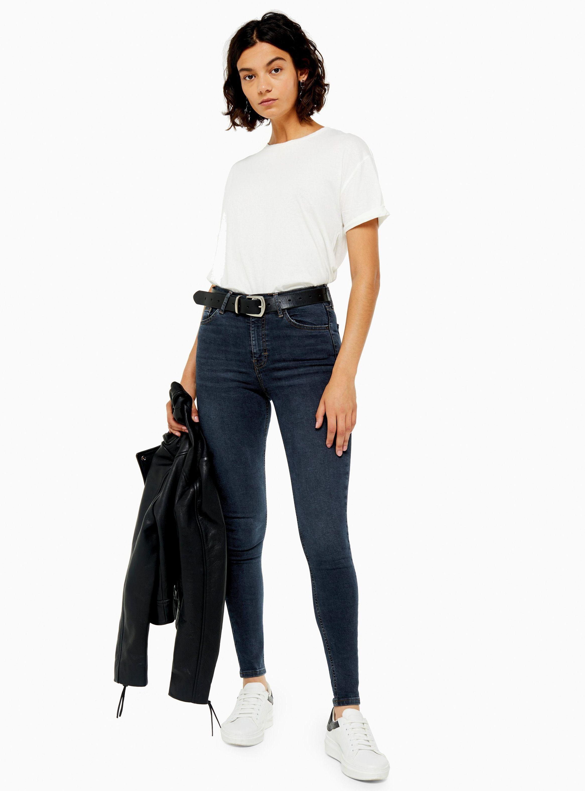 Jeans Jamie Blue Black Largo 34 Topshop-3
