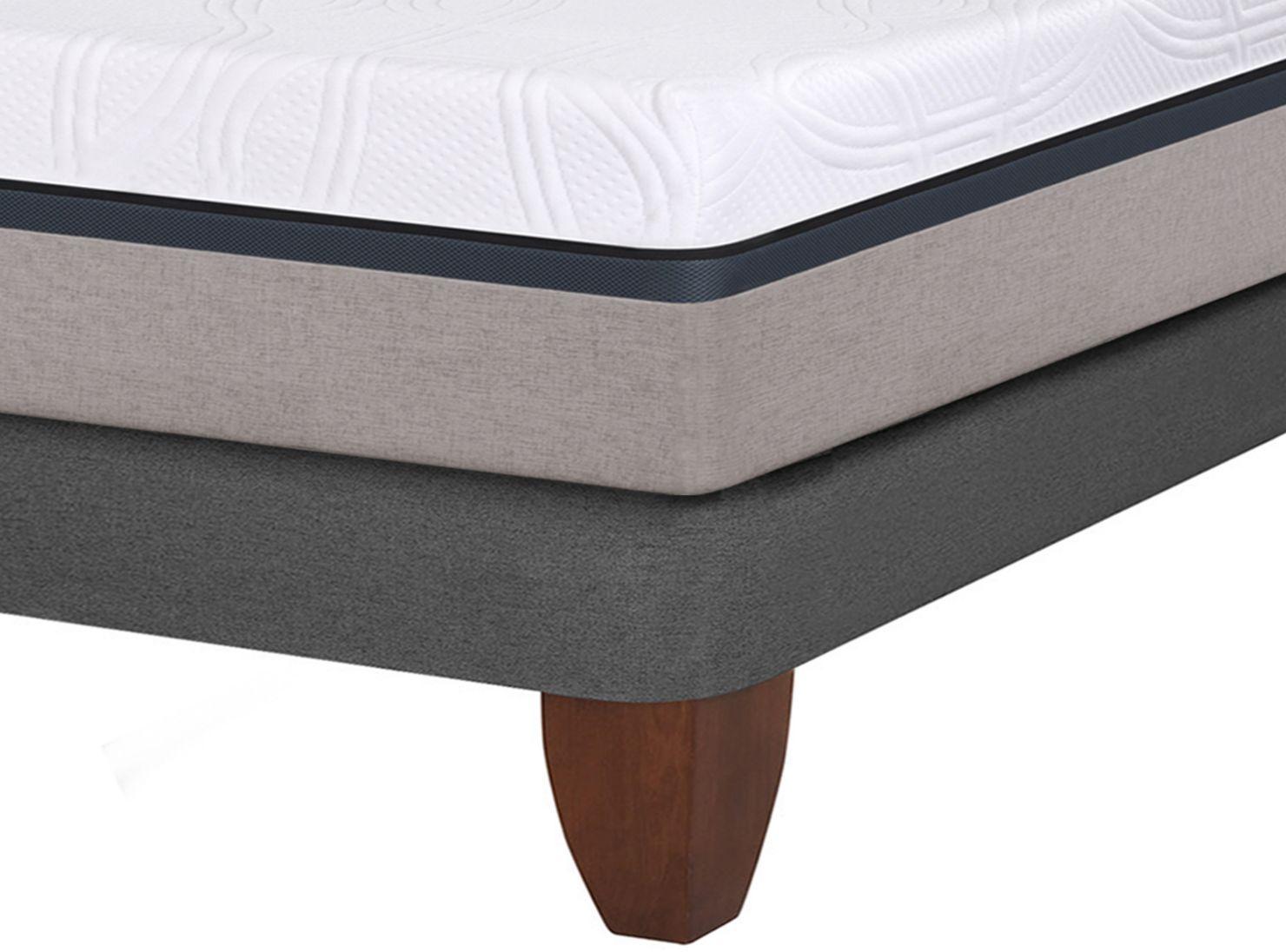 Cama Europea Balance King Base Dividida + Set Muebles Torino Chocolate-3