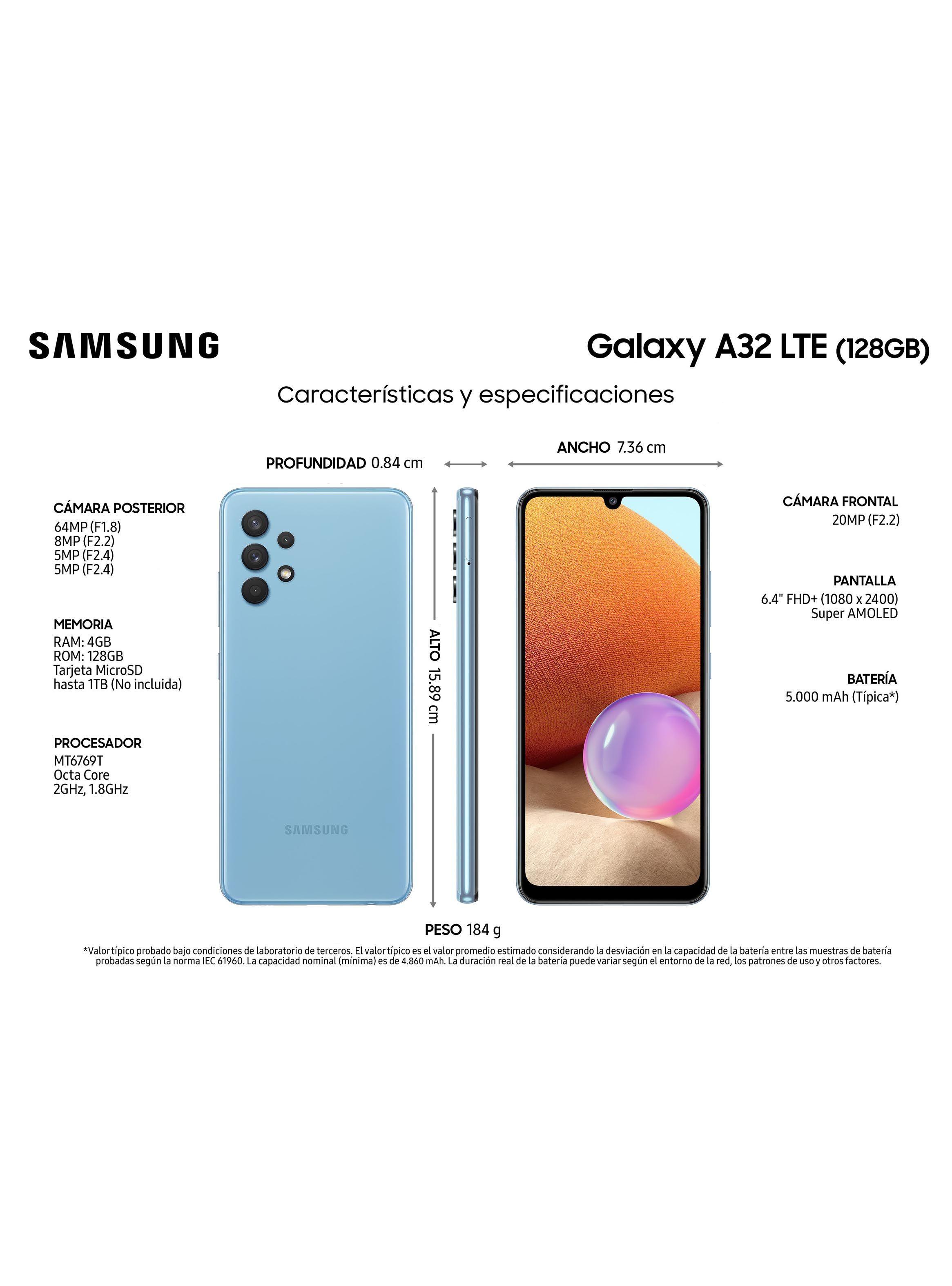 Smartphone Galaxy A32 LTE 128GB Awesome Blue Liberado-1