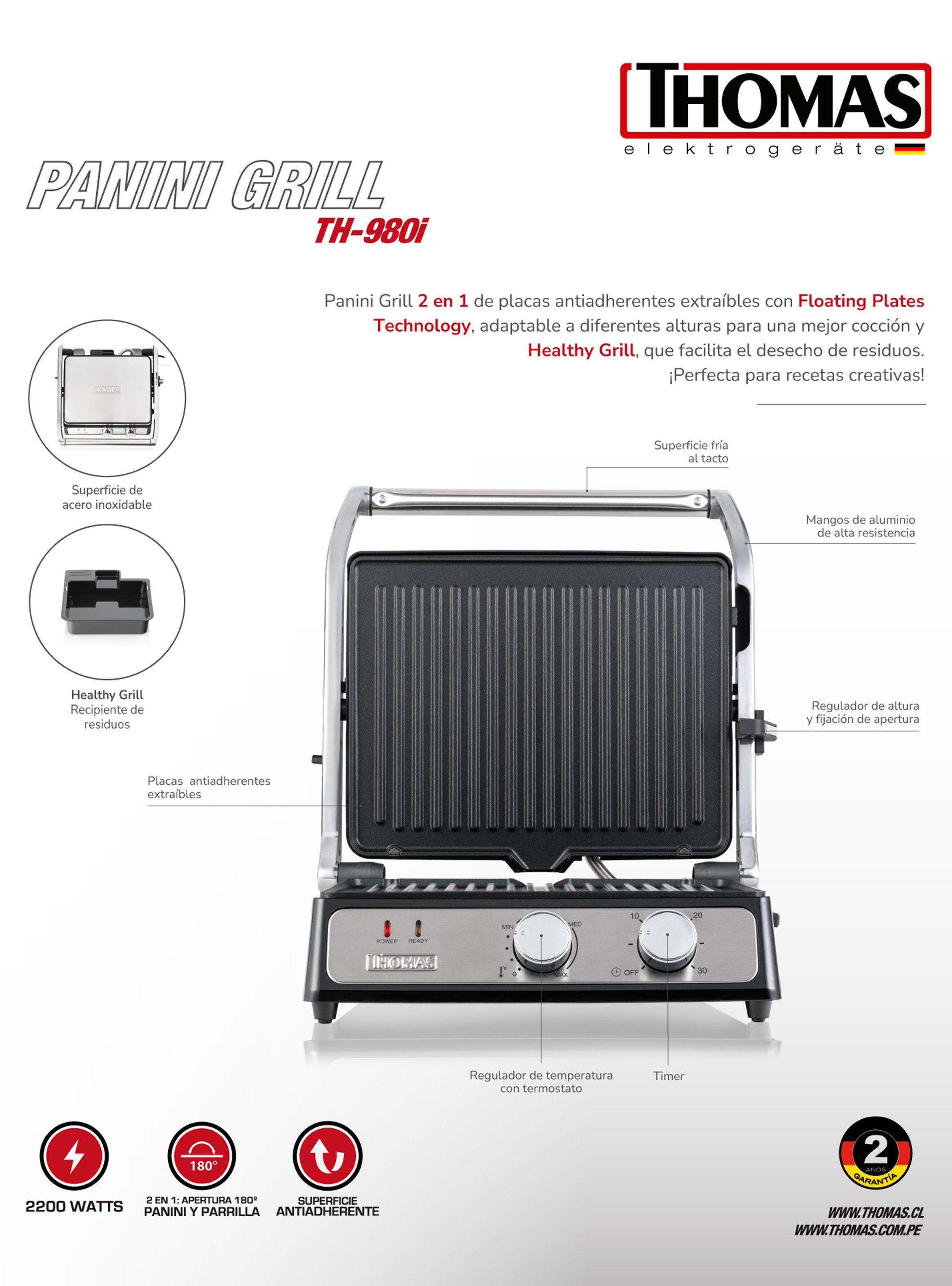 Panini Grill 2 en 1 TH-980i-7