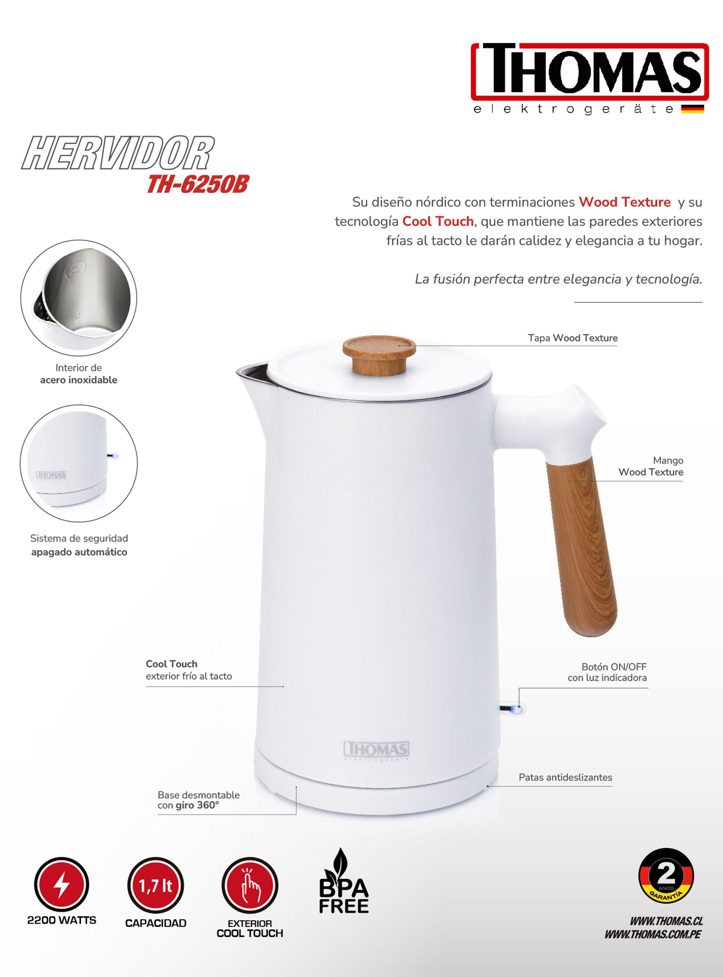Hervidor Cool Touch 1.7 Litros TH-6250B-4