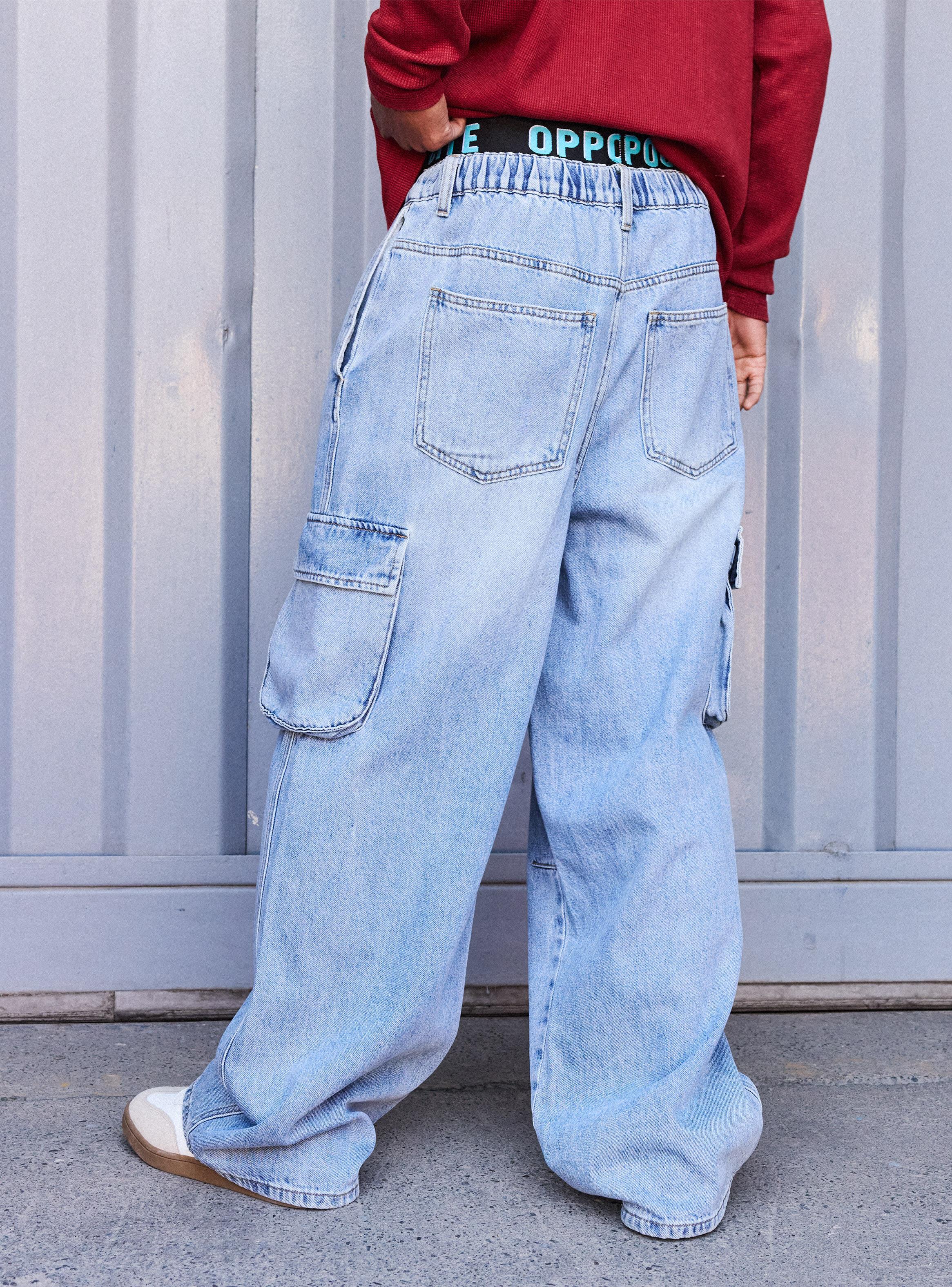 Jeans Estilo Skater Claro-1