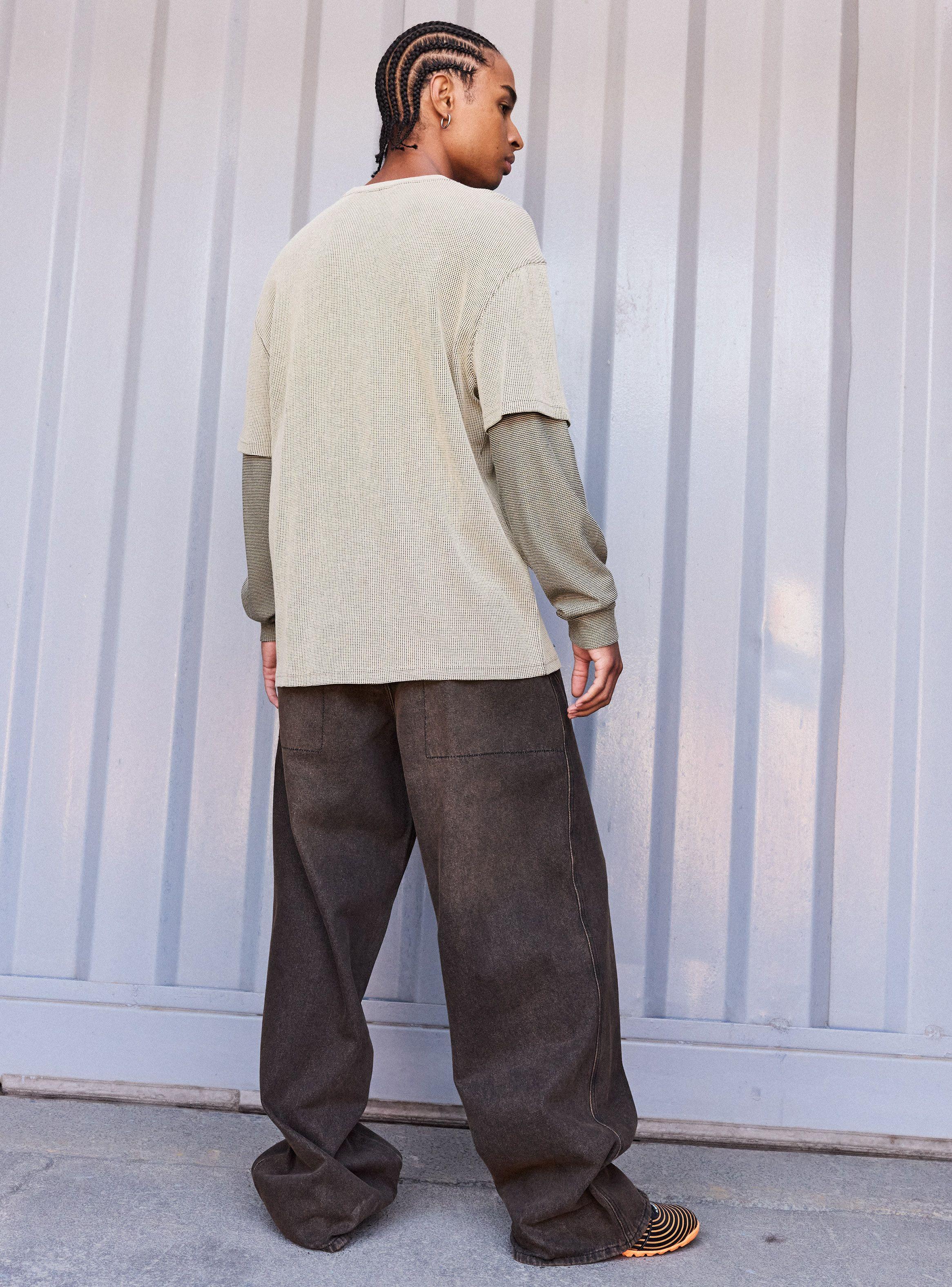 Jeans Baggy Urban Tiro Alto-5