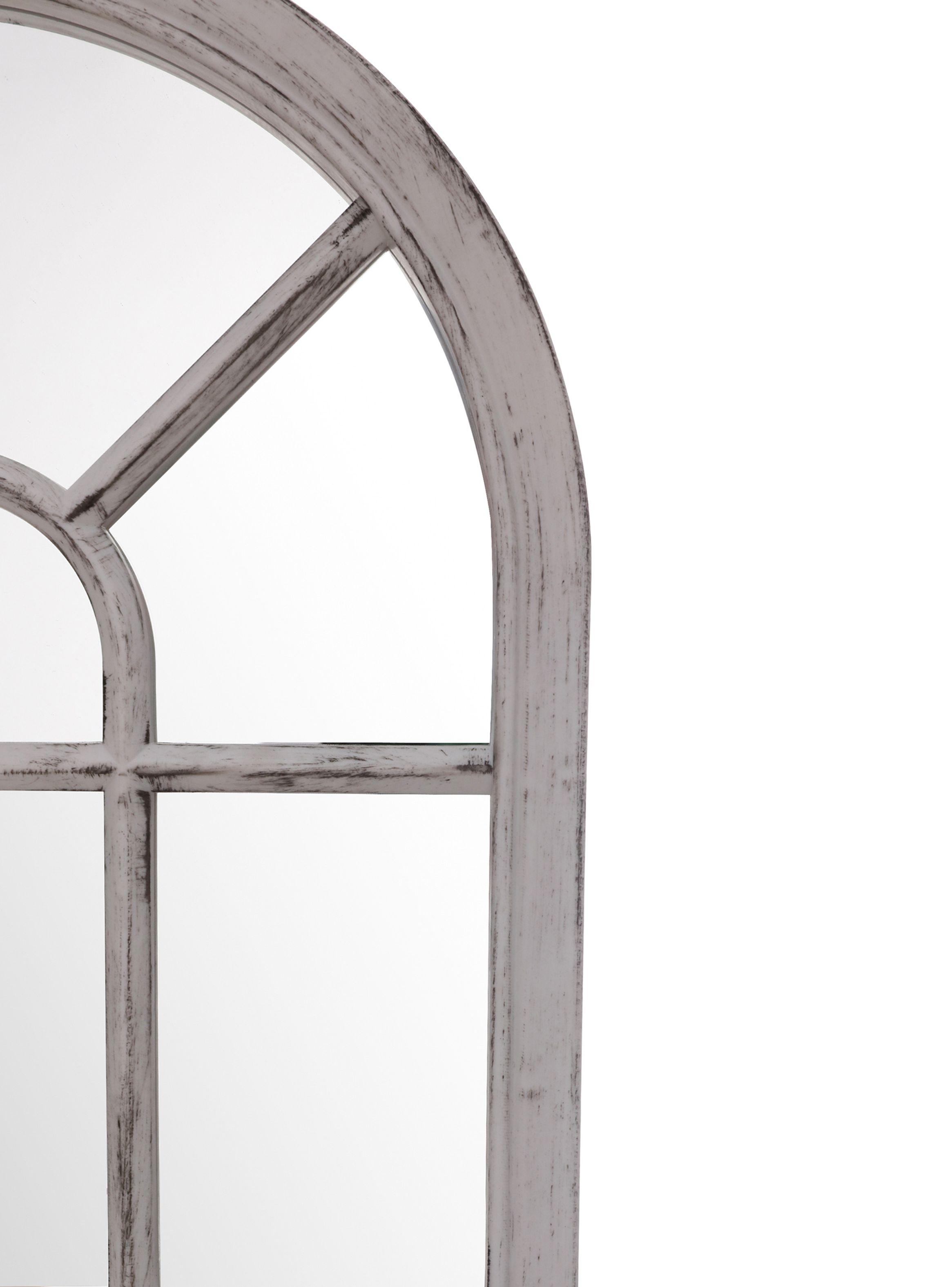 Espejo Ventana Redondo Blanco 70 x 35 cm-1