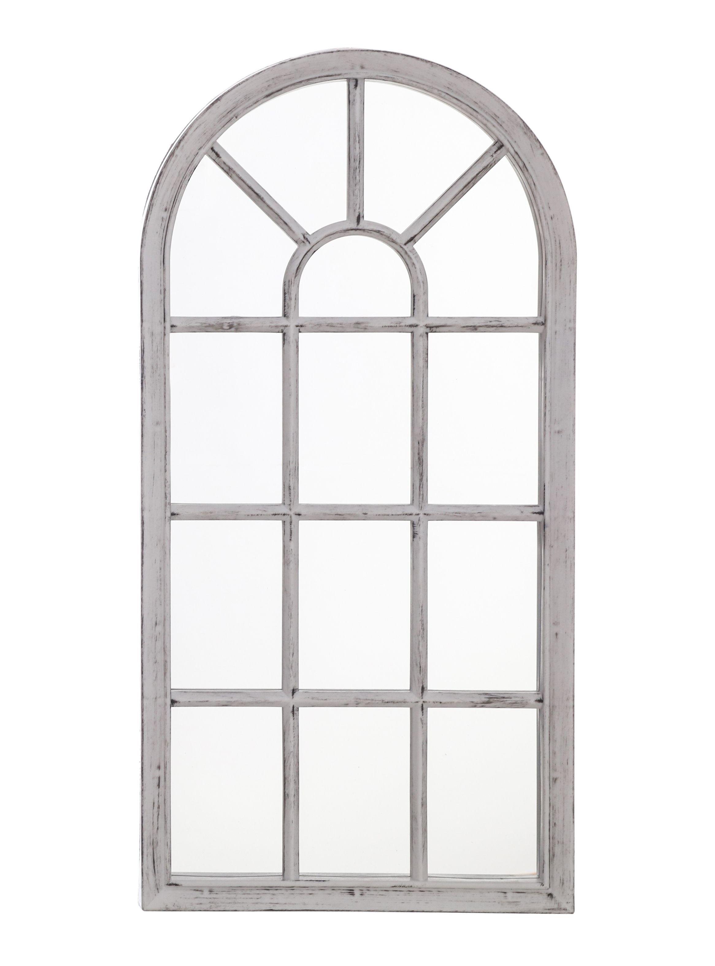Espejo Ventana Redondo Blanco 70 x 35 cm-0