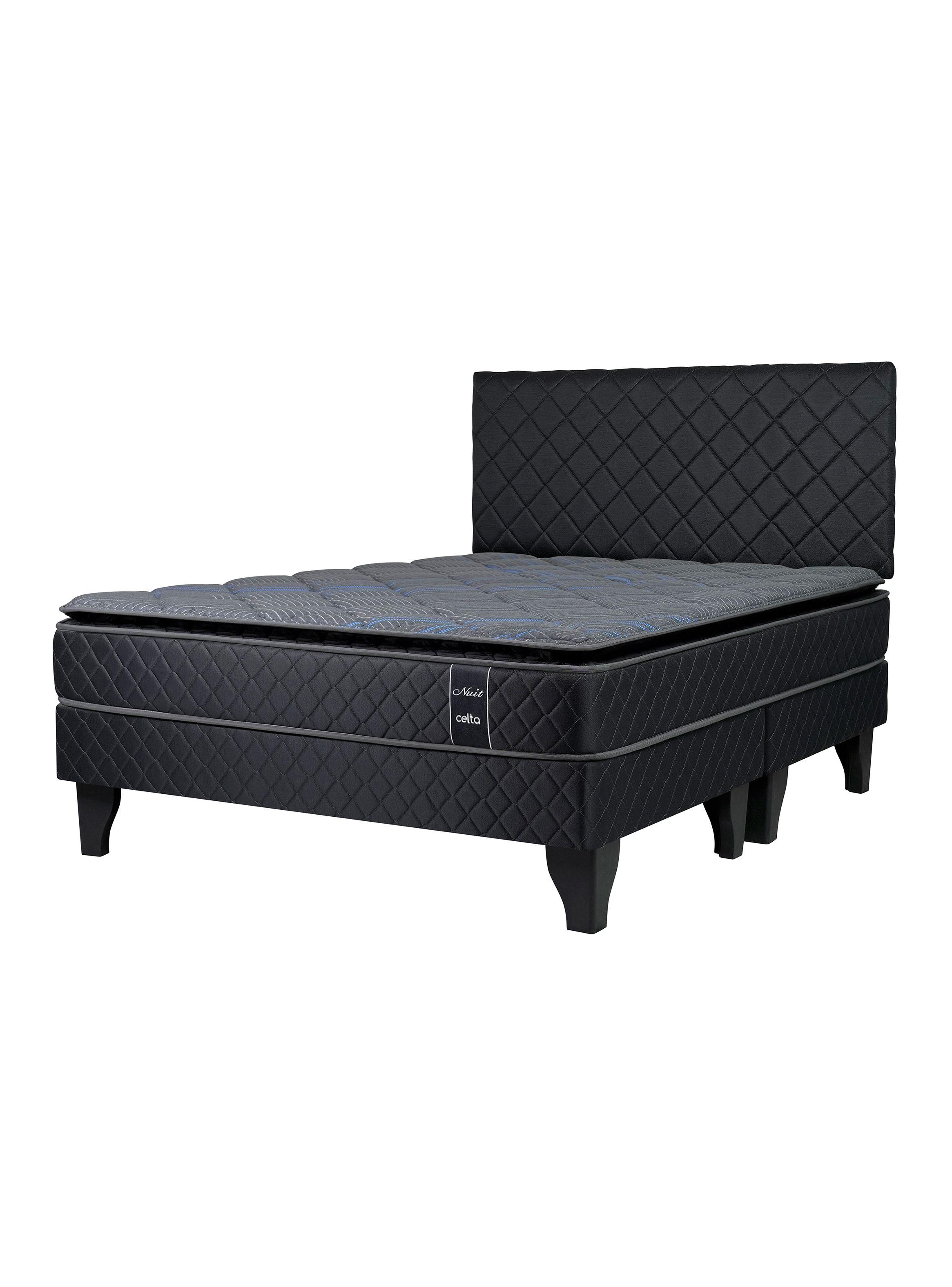 Cama Europea Nuit 2 Plazas Base Dividida + Respaldo-0