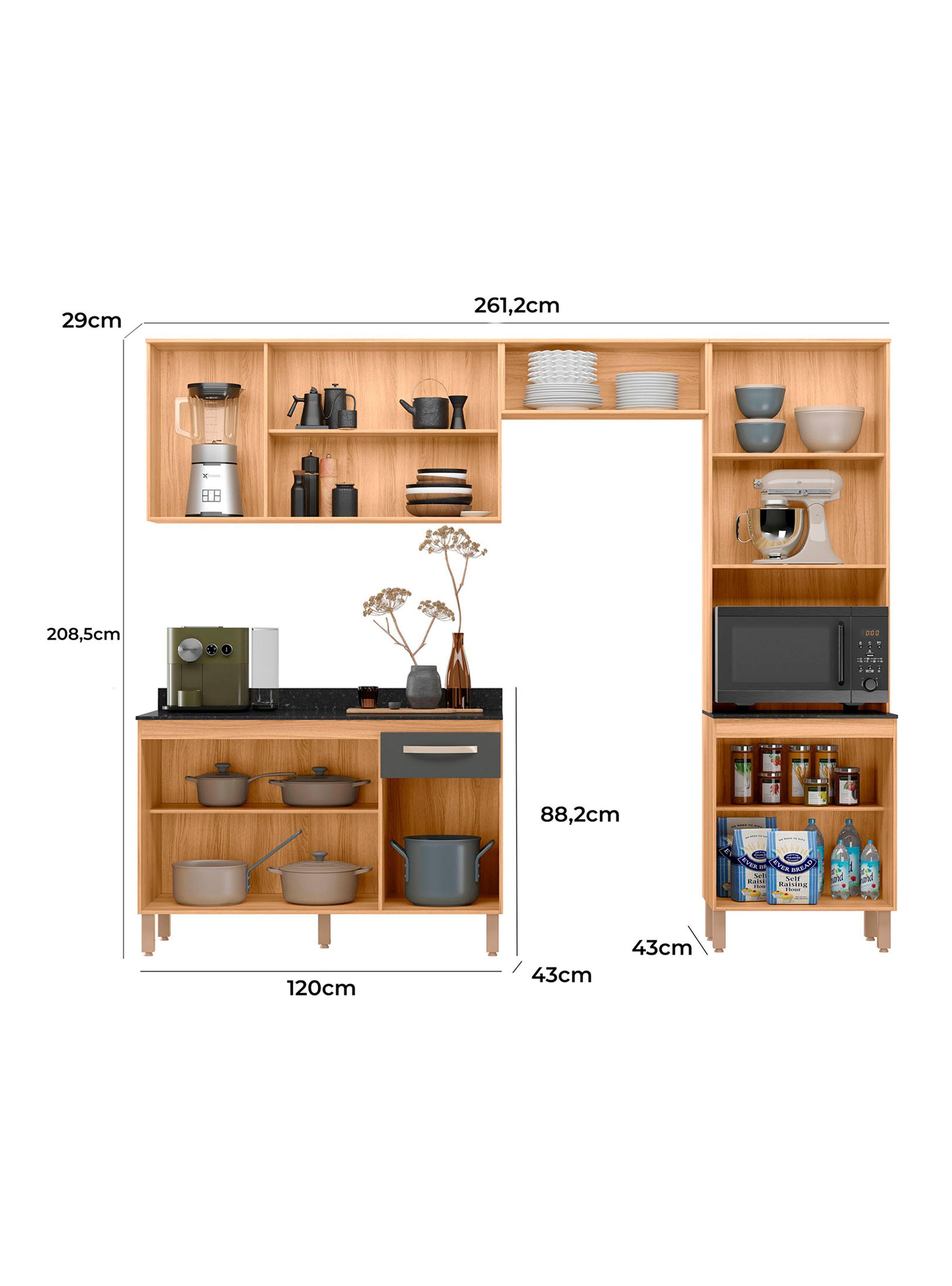 Kit Cocina Fit 11 Puertas 1 Cajón-1