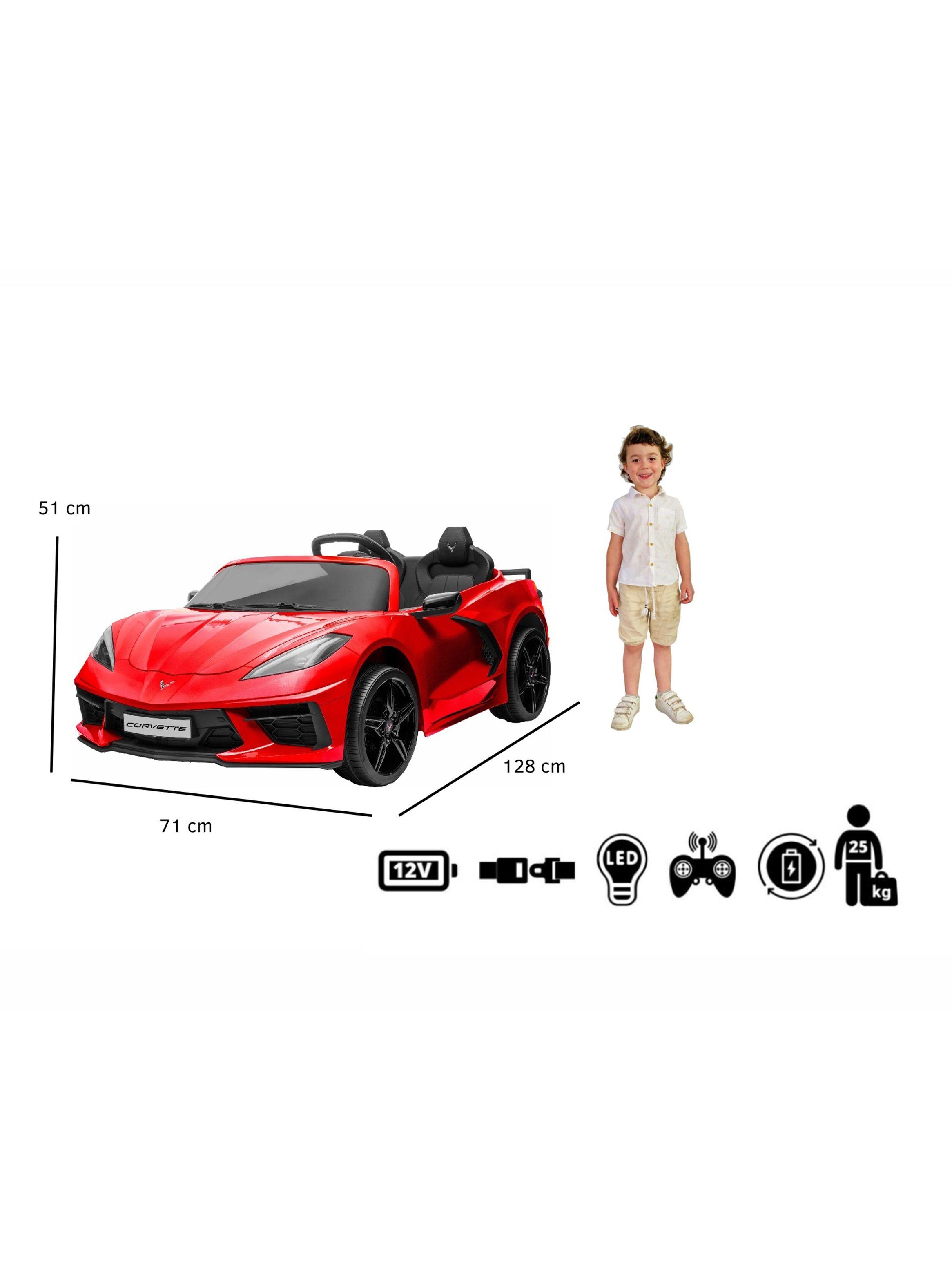 Auto a Batería Corvette 12V Rojo-4
