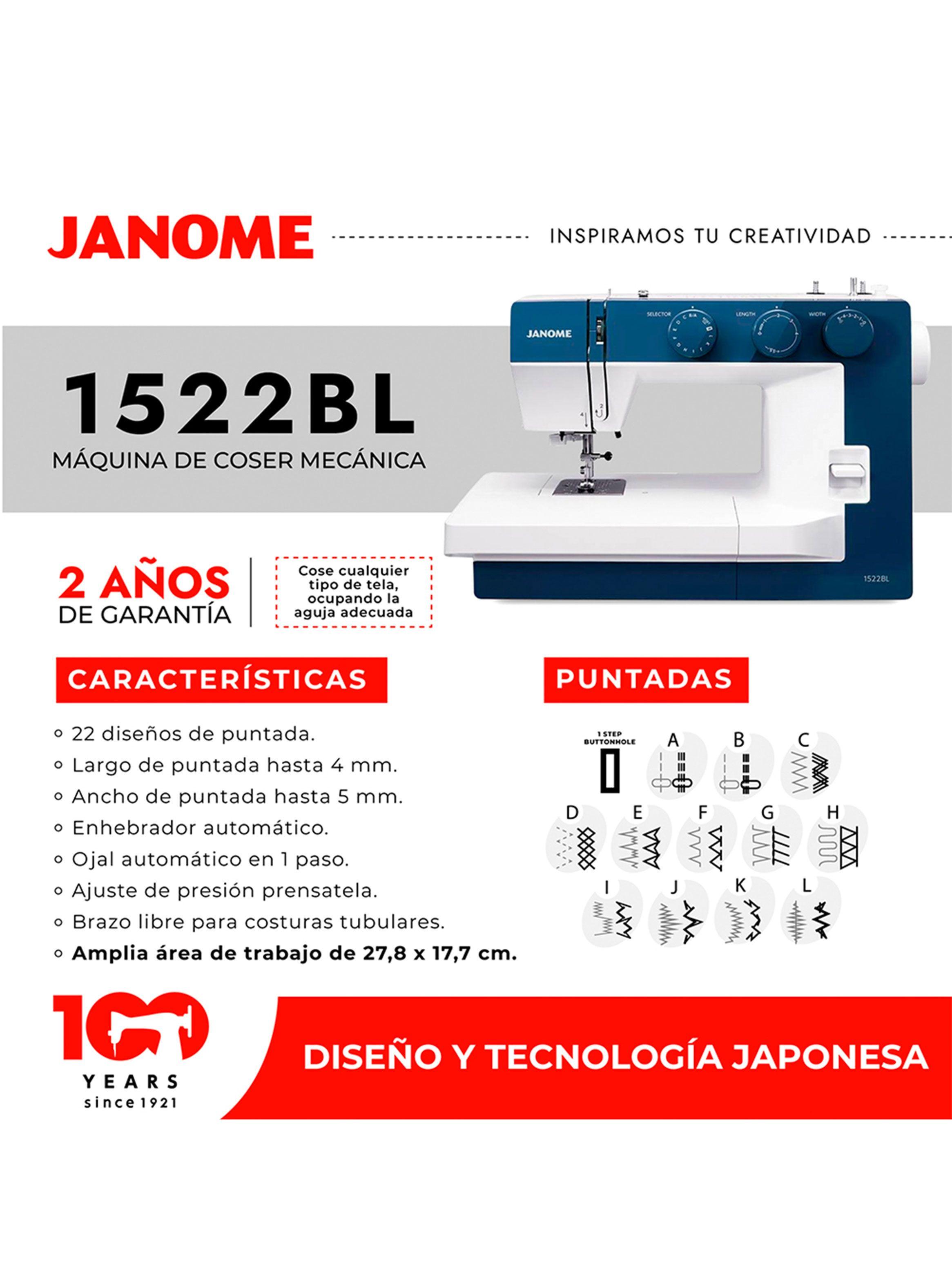 Máquina de Coser Janome Mecánica 1522Bl-6