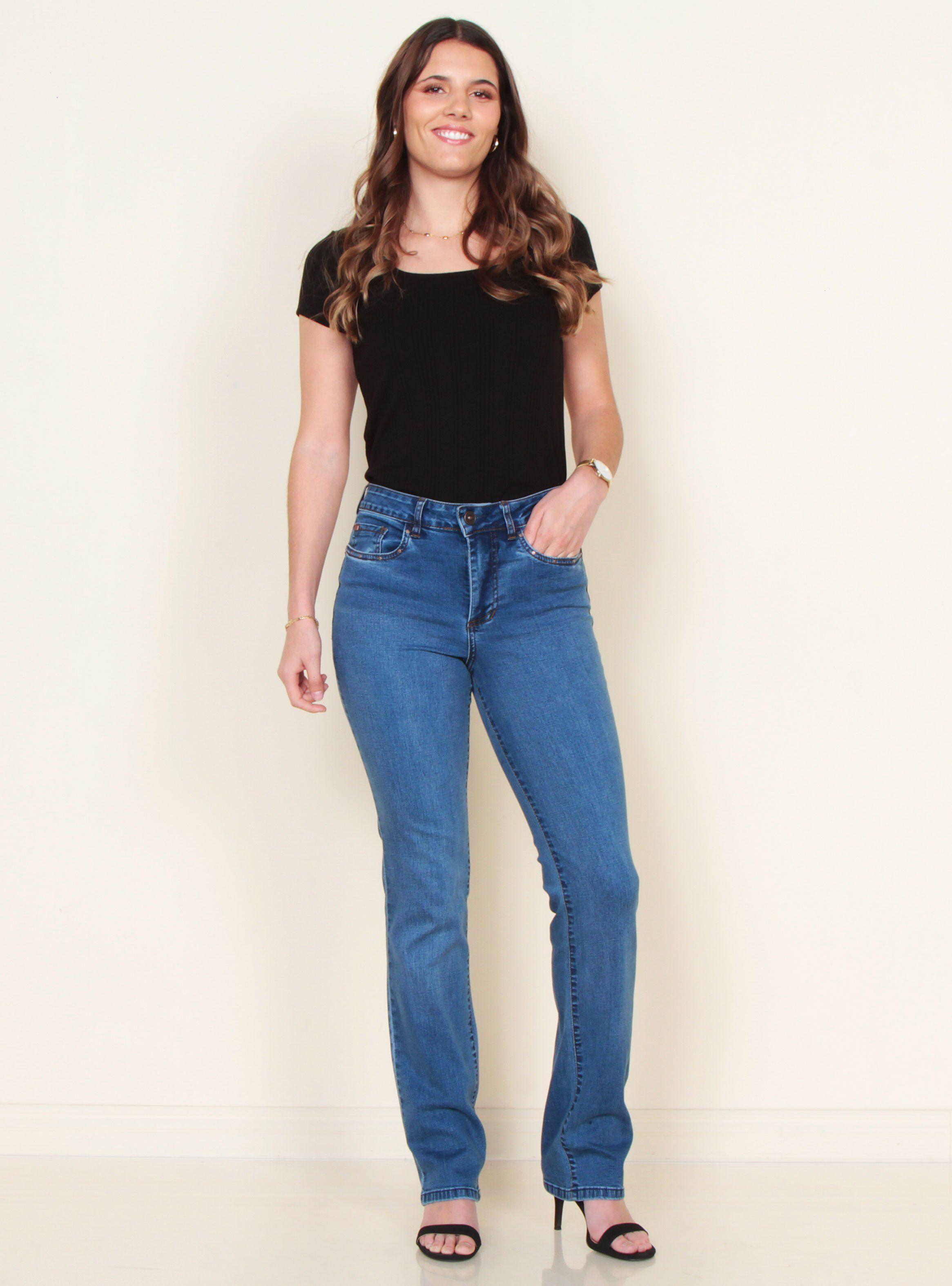 Jeans Tiro Alto Push In Up Aplicación Tachas-3