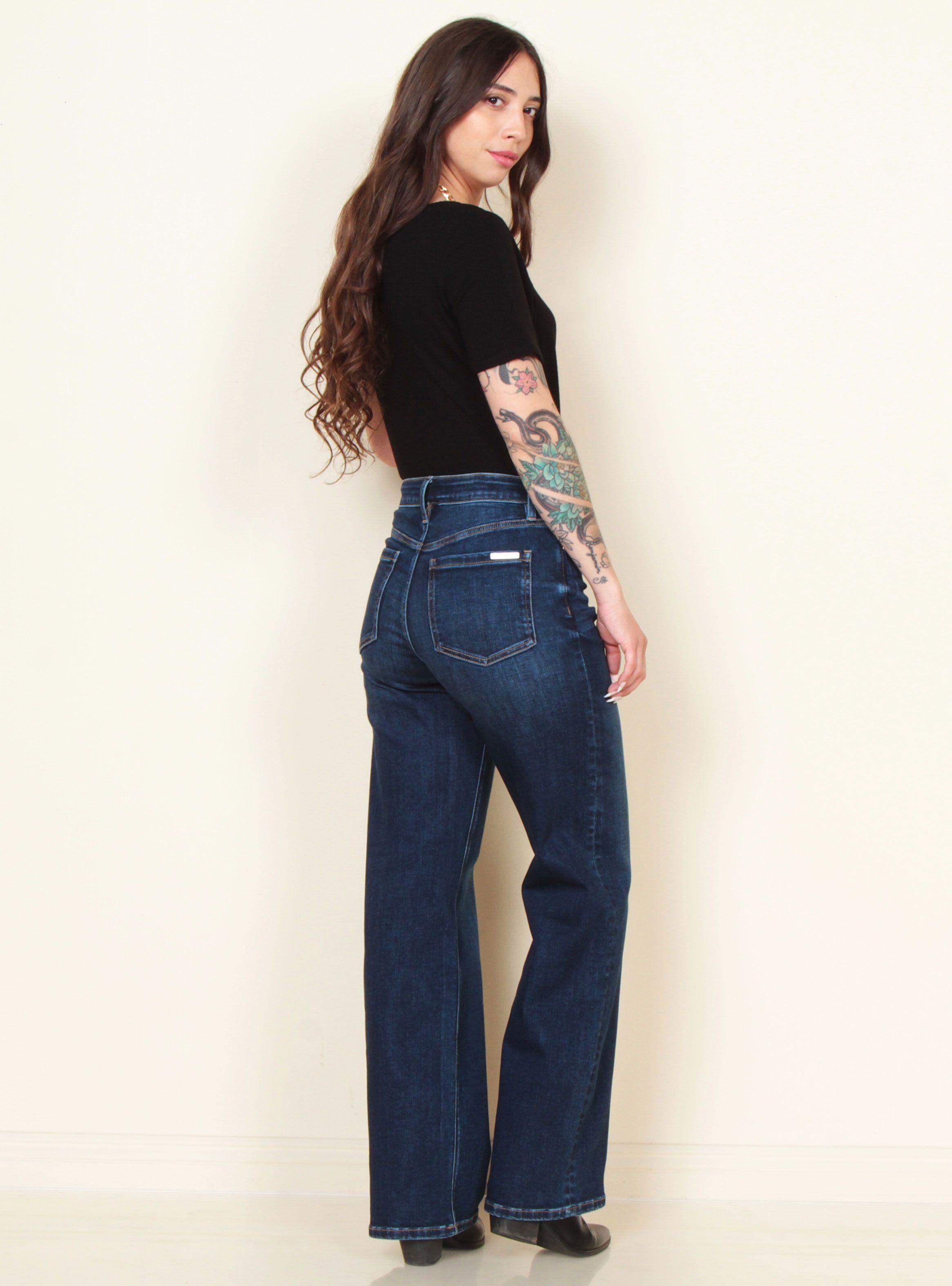 Jeans Recto Tiro Alto 1 Botón-4