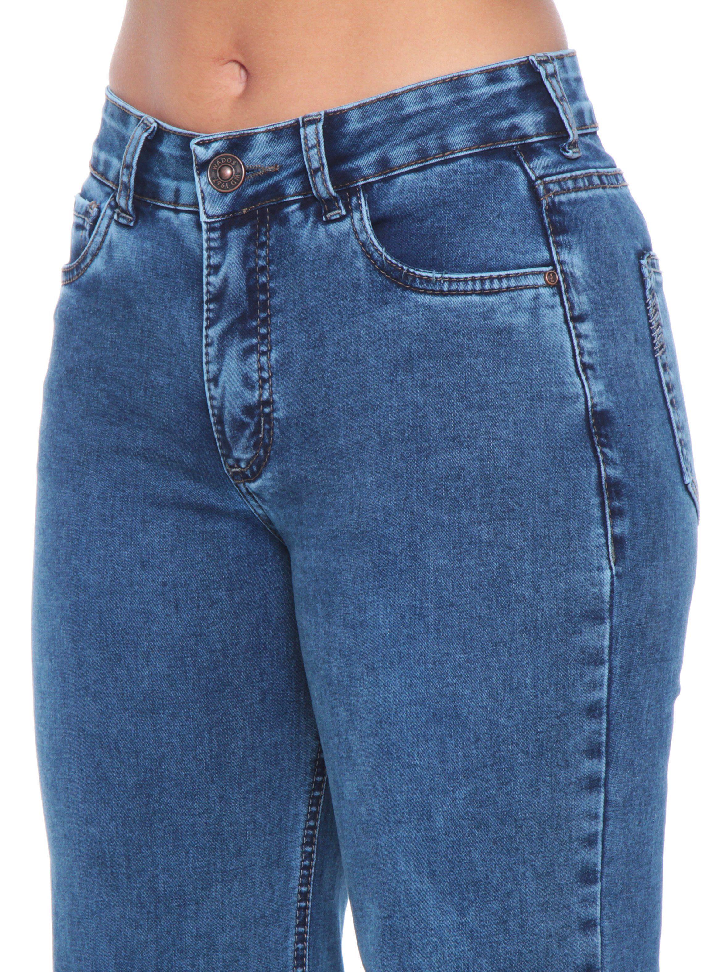 Jeans Flare Tiro Alto Pretina-2