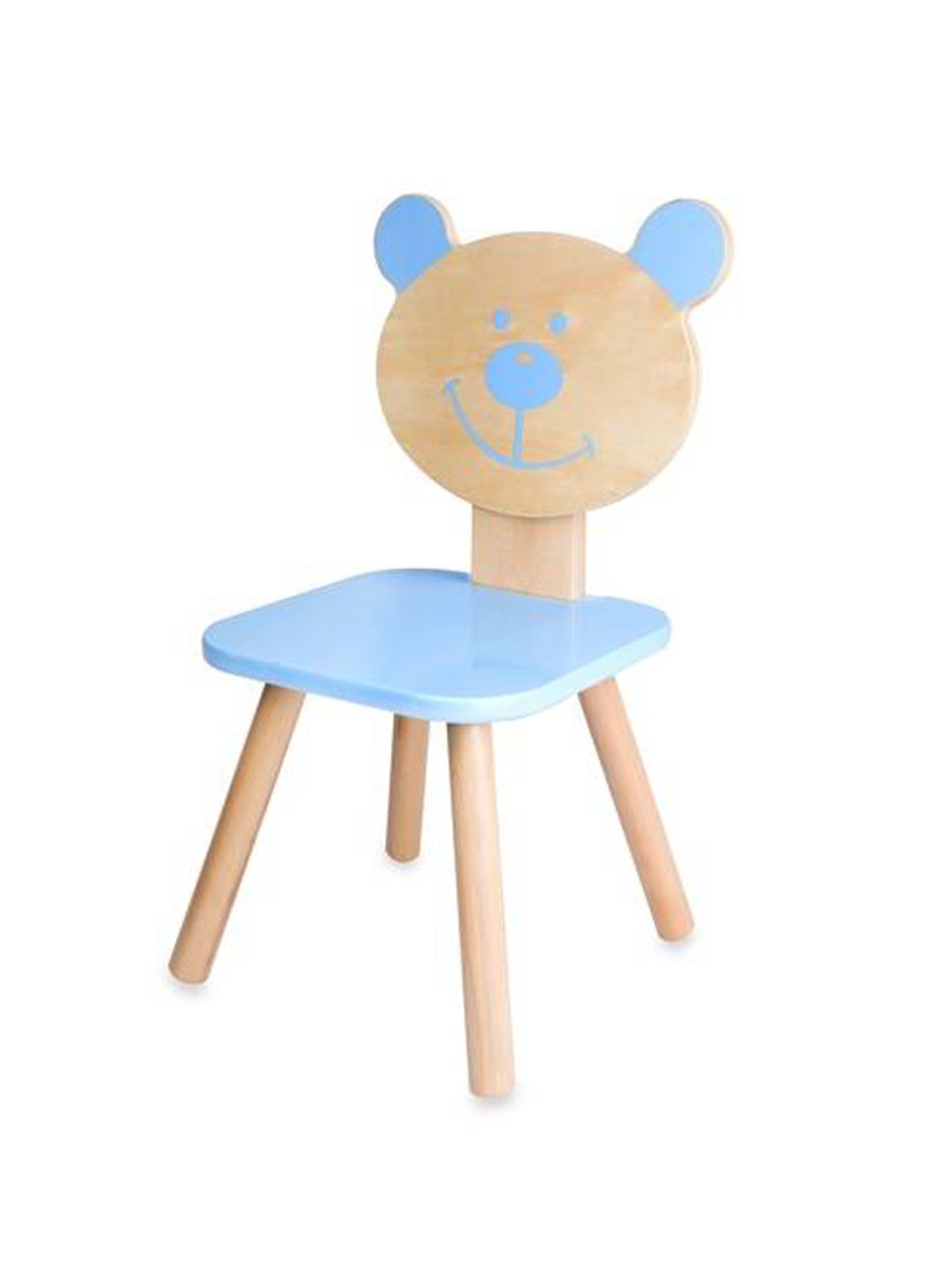Silla Kidscool Madera Osito Azul-1