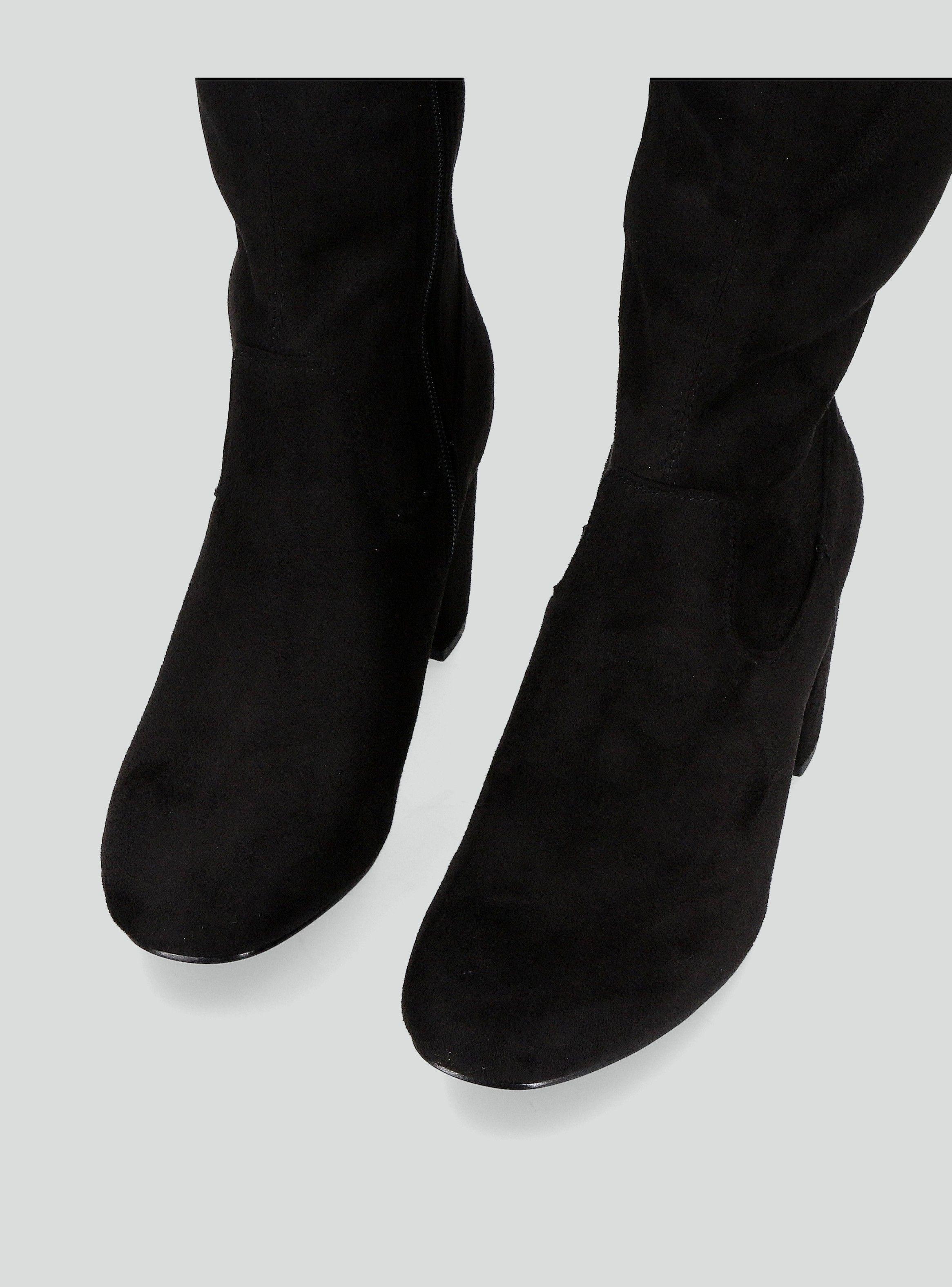 Bota Tipo Bucanera Efecto Gamuza Mujer-5