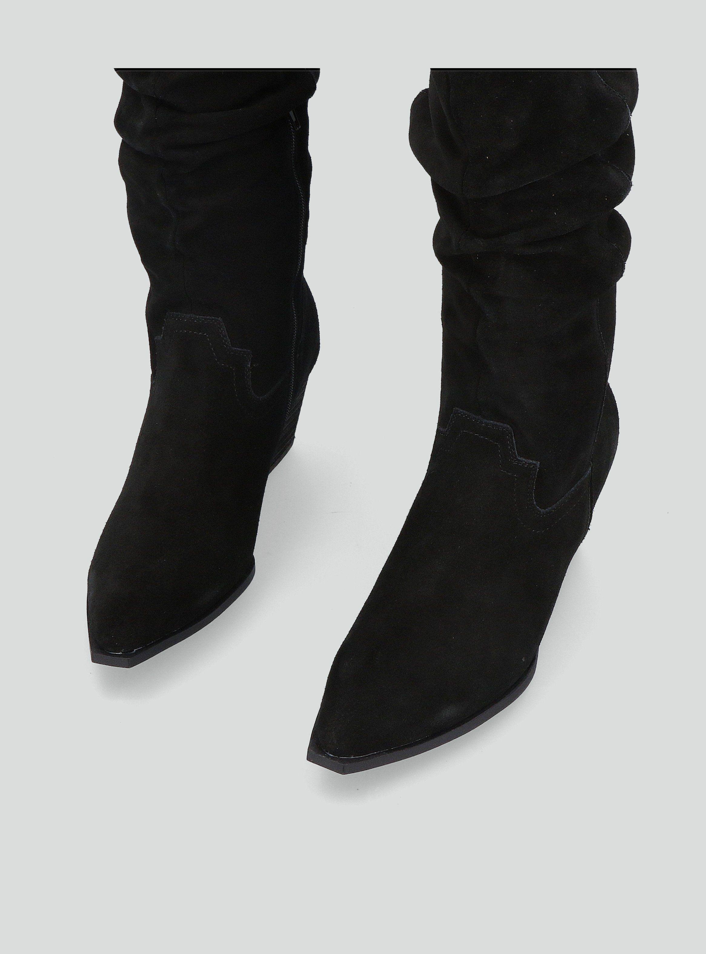 Bota de Gamuza Efecto Caído Mujer-2