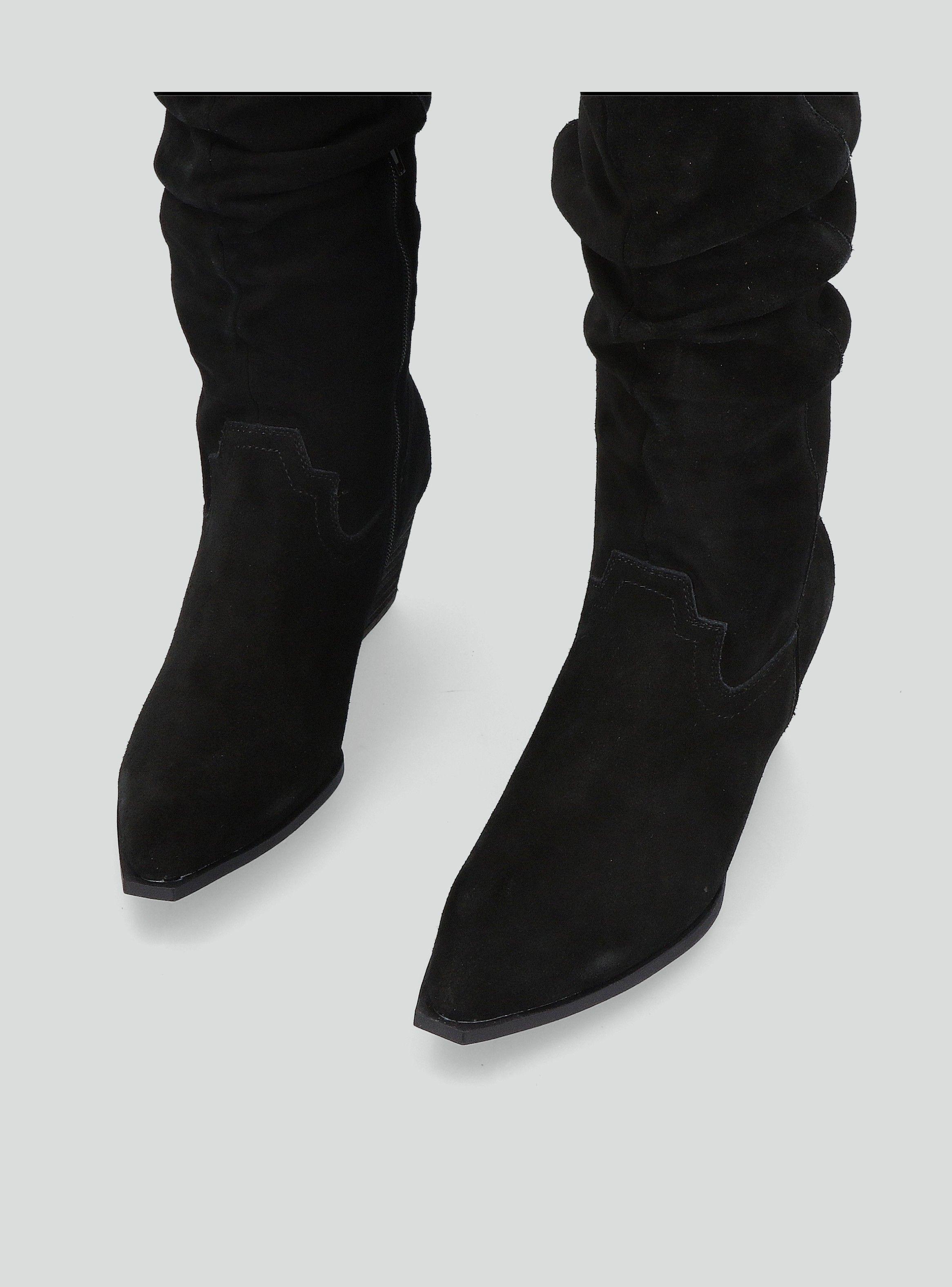 Bota de Gamuza Efecto Caído Mujer-4