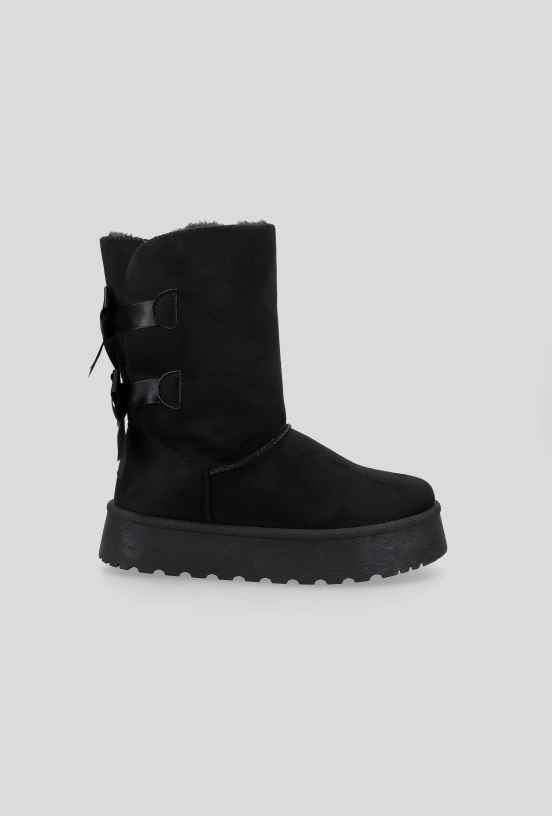 Bota Efecto Pelo Plataforma Mujer-4