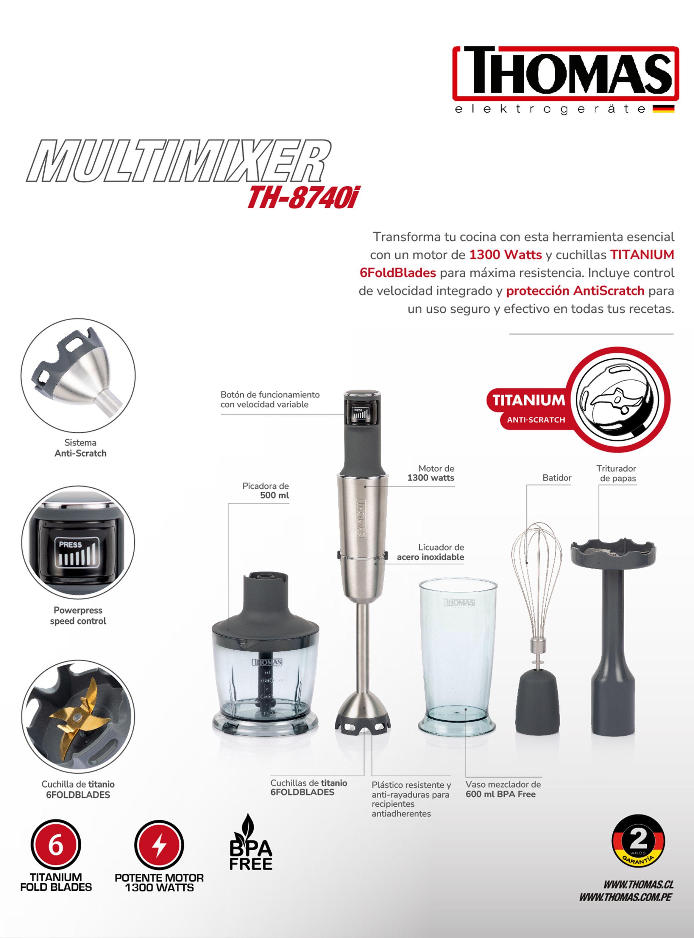 Minipimer 1300W TH-8740i-4