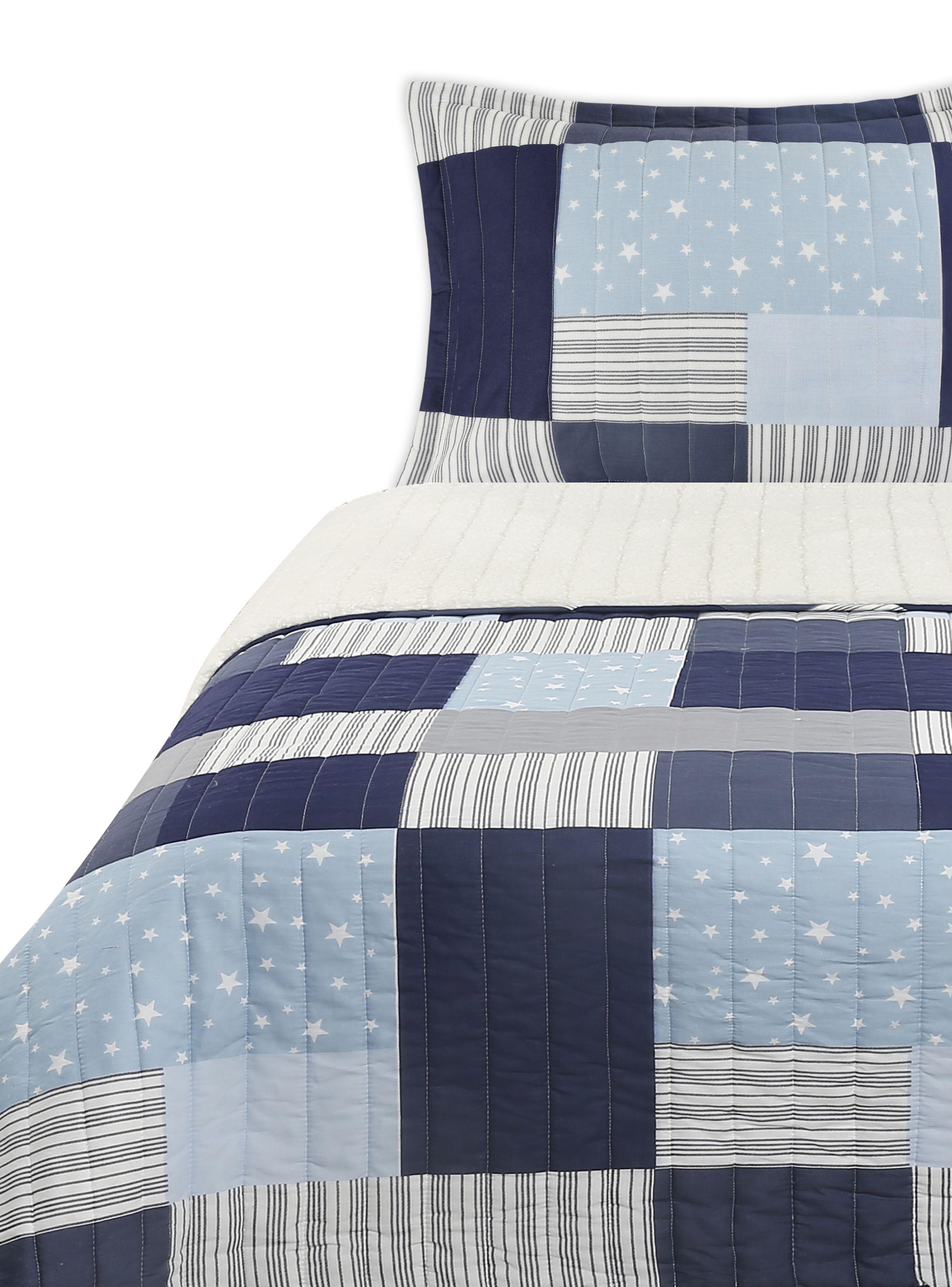 Quilt Infantil Sherpa 1 Plaza Diseño 1-0