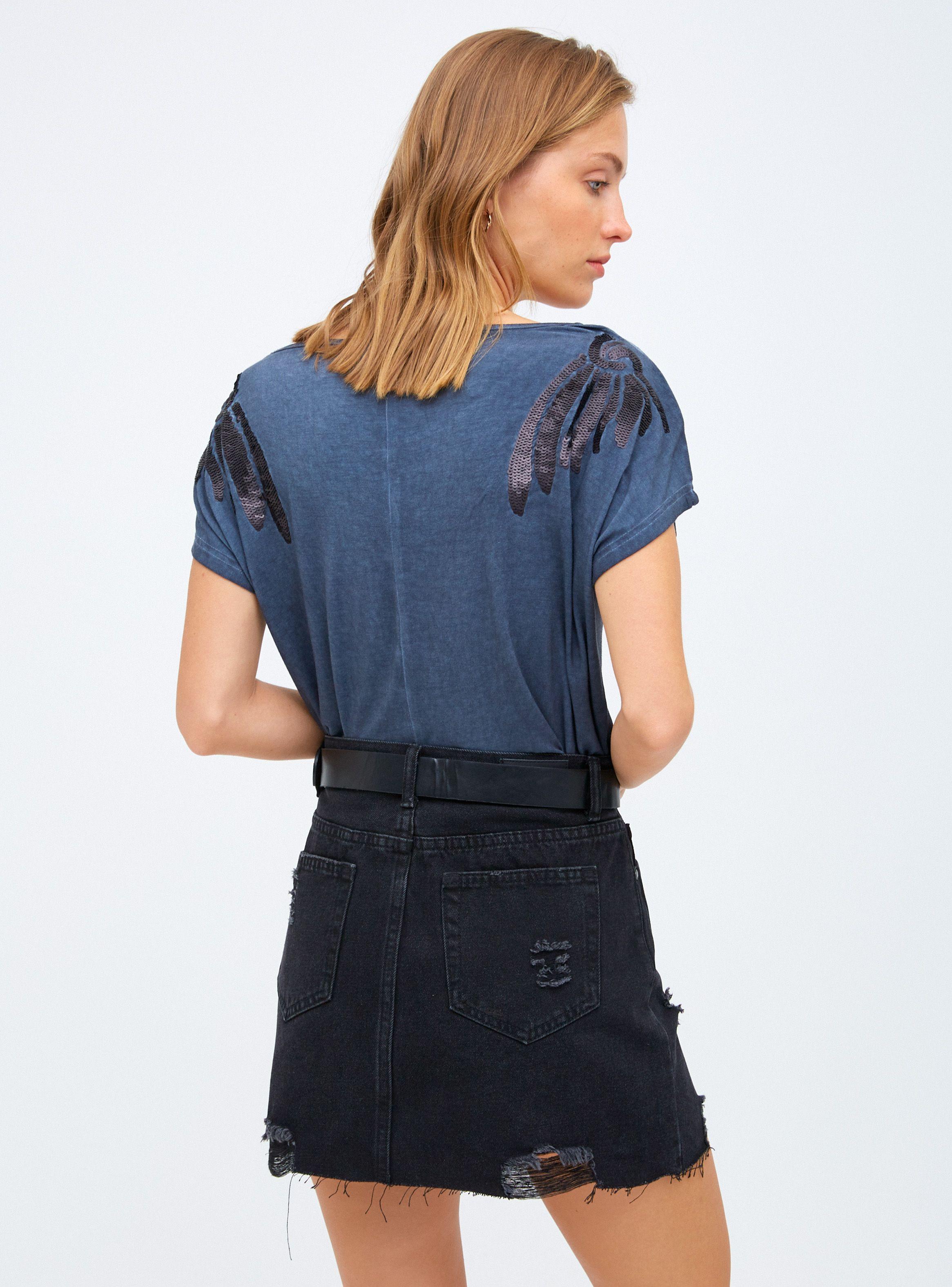 Falda Denim con Cinturón-1