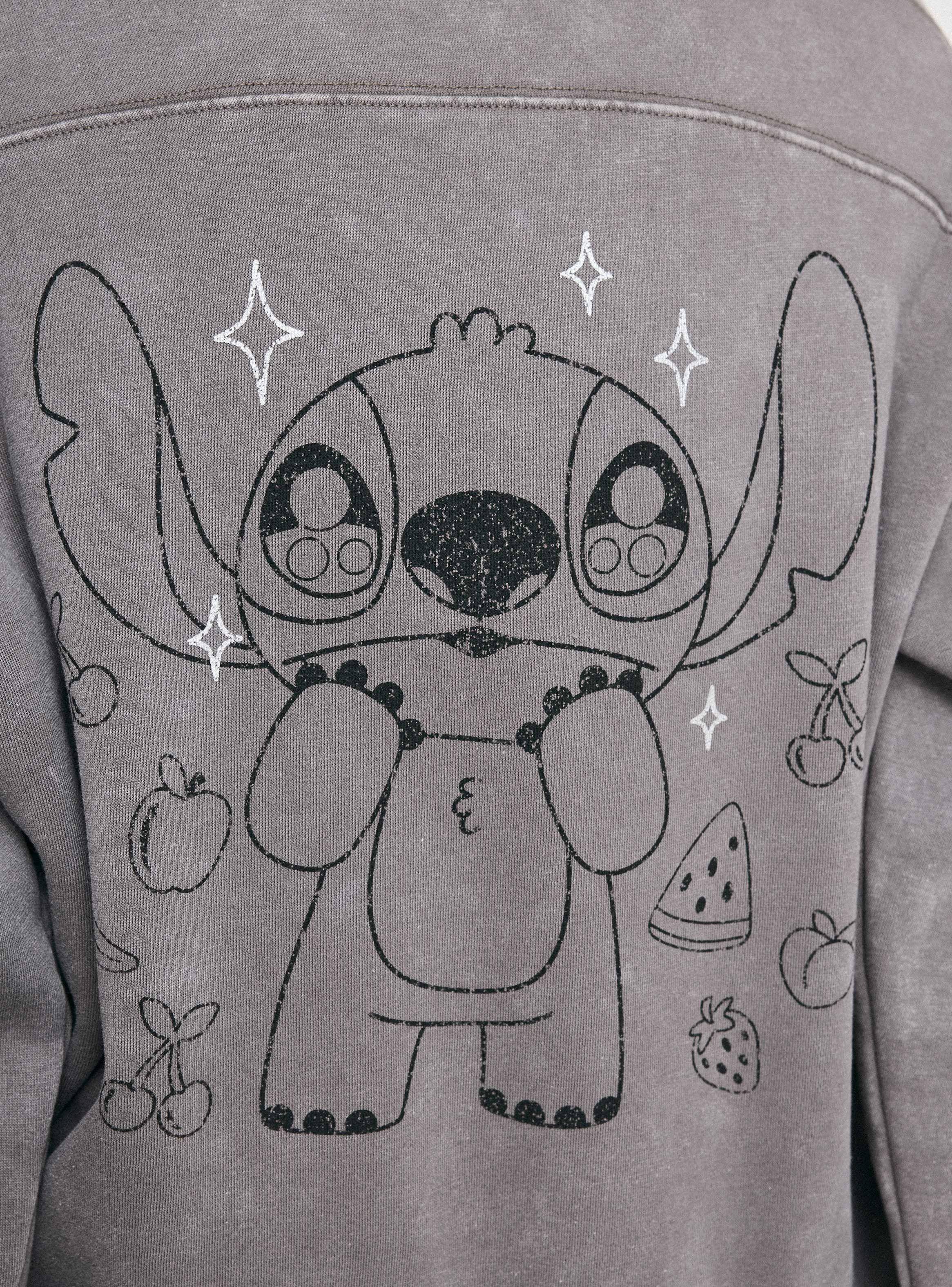 Polerón Licencia Stitch Plateado-3
