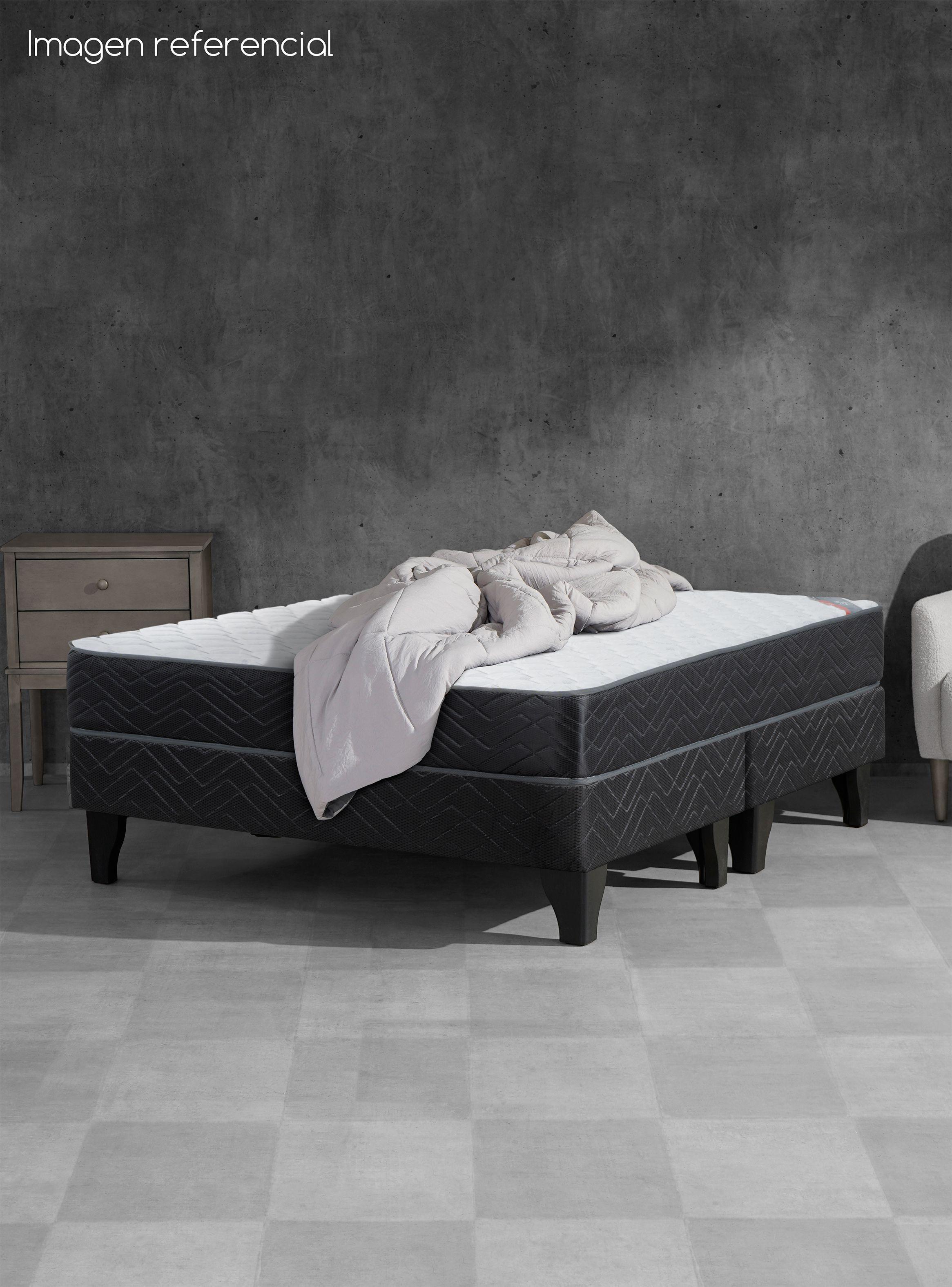 Cama Europea Active 2 Plazas x190 cm Base Dividida + Respaldo Nuit-2