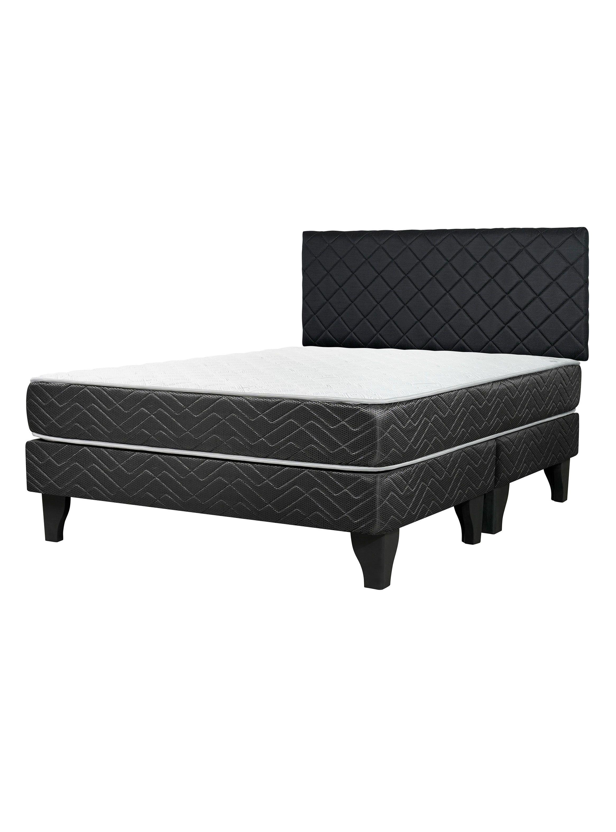 Cama Europea New Mega 2 Plazas x190 cm Base Dividida + Respaldo Nuit-0