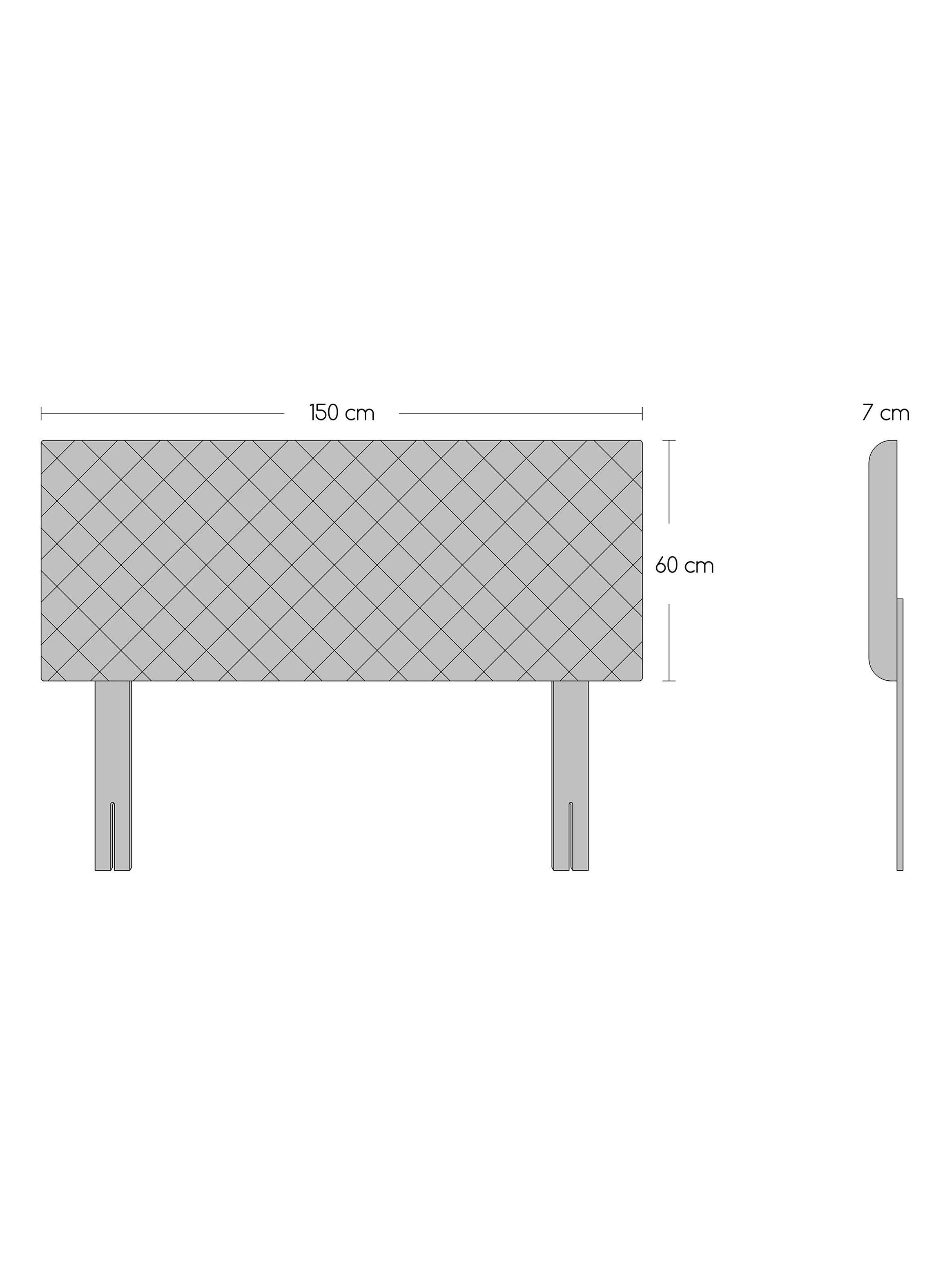 Cama Europea New Mega 2 Plazas x190 cm Base Dividida + Respaldo Nuit + Velador Granada Honey-1