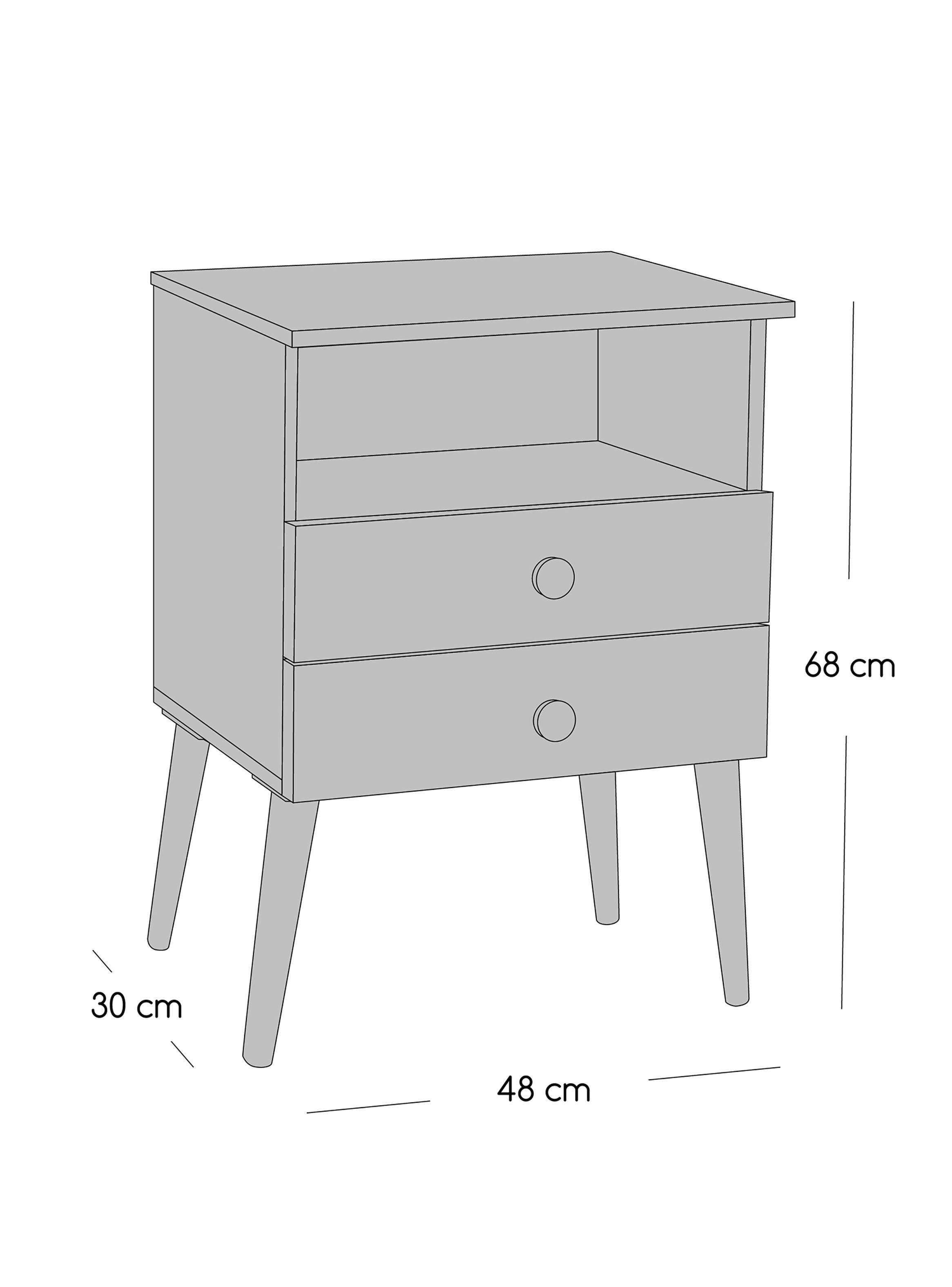 Cama Europea Everest Cobre 2 Plazas Base Dividida + Respaldo Piamonte + Velador Malaga Grey-2