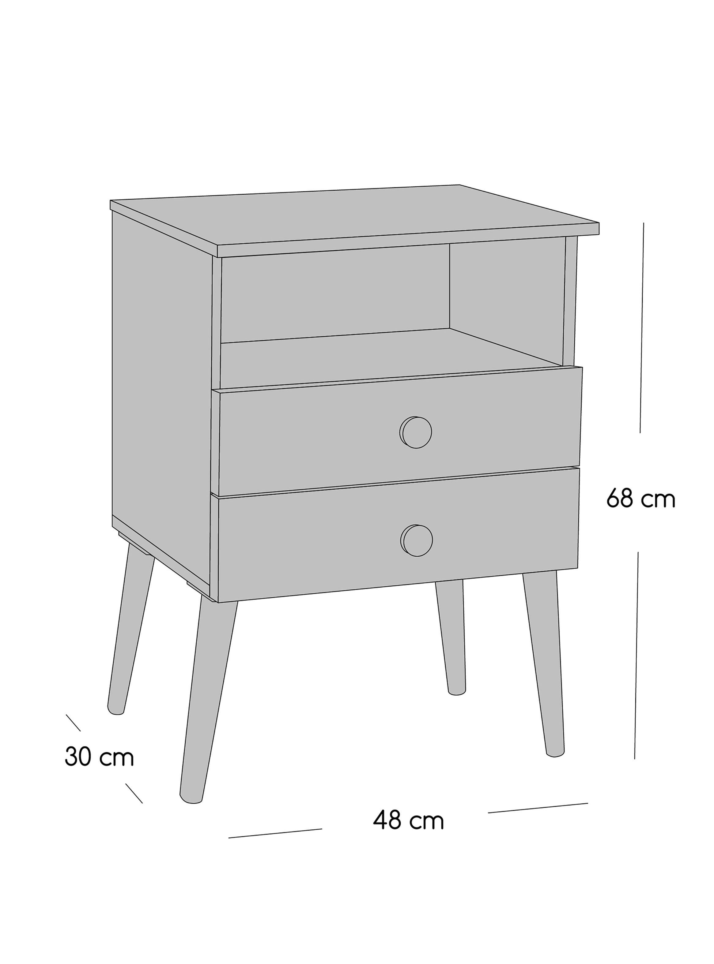 Cama Europea Everest Cobre King + Respaldo Piamonte + Veladores Malaga Nude-2