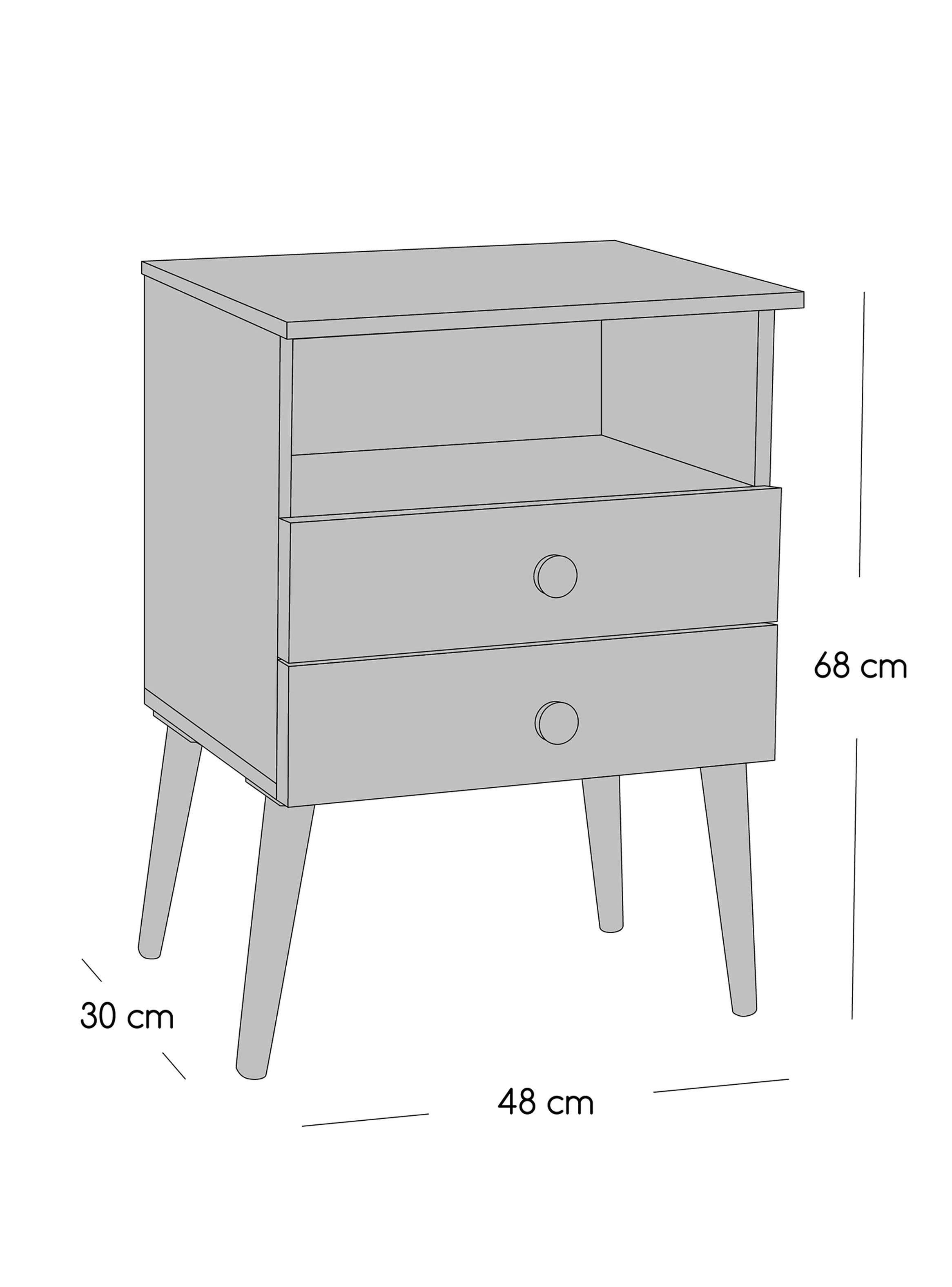 Cama Europea Everest Cobre 2 Plazas Base Dividida + Respaldo Piamonte + Velador Malaga Honey-2