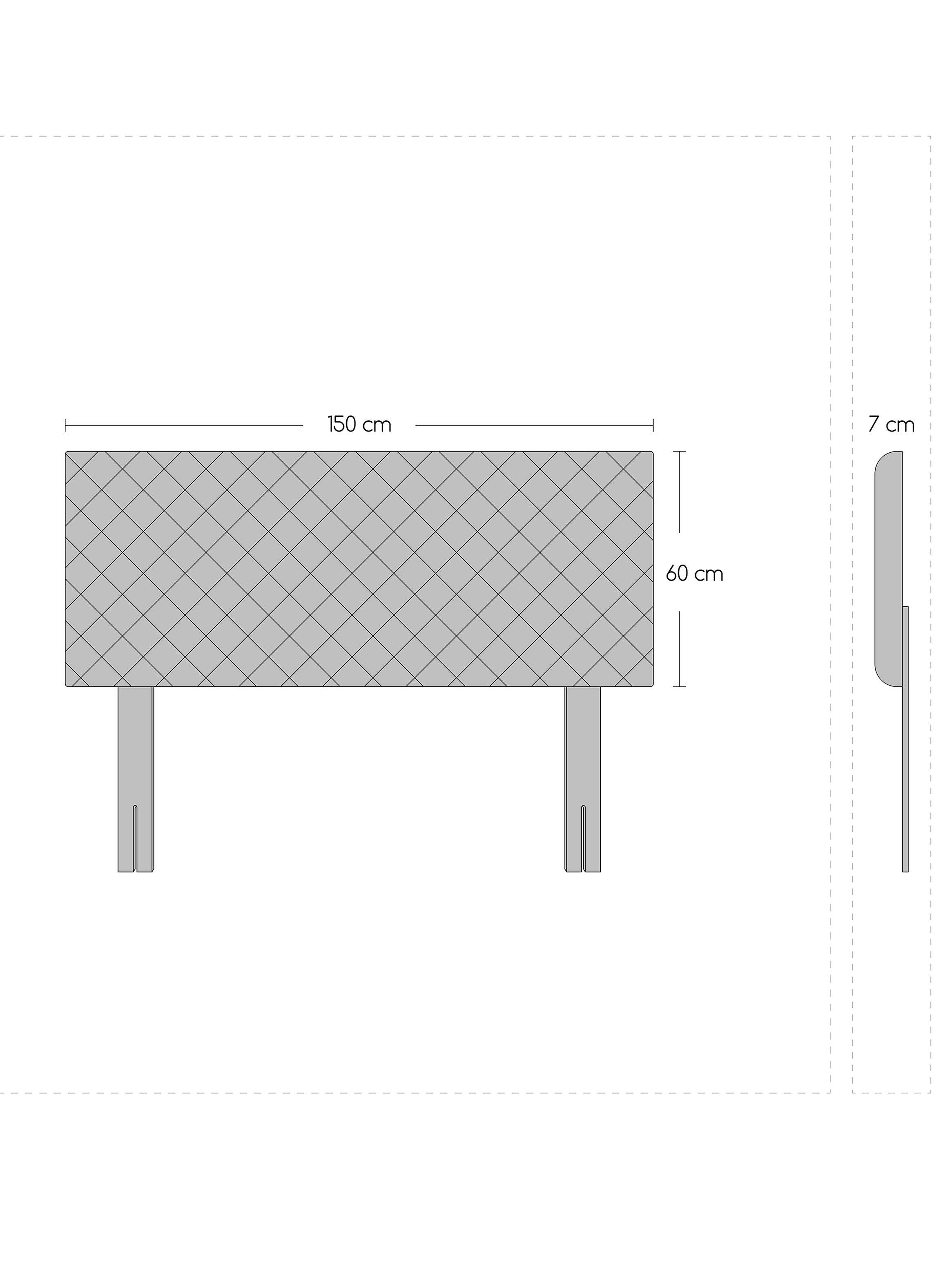 Cama Europea New Mega 2 Plazas + Respaldo Nuit + Velador Granada Grey-1