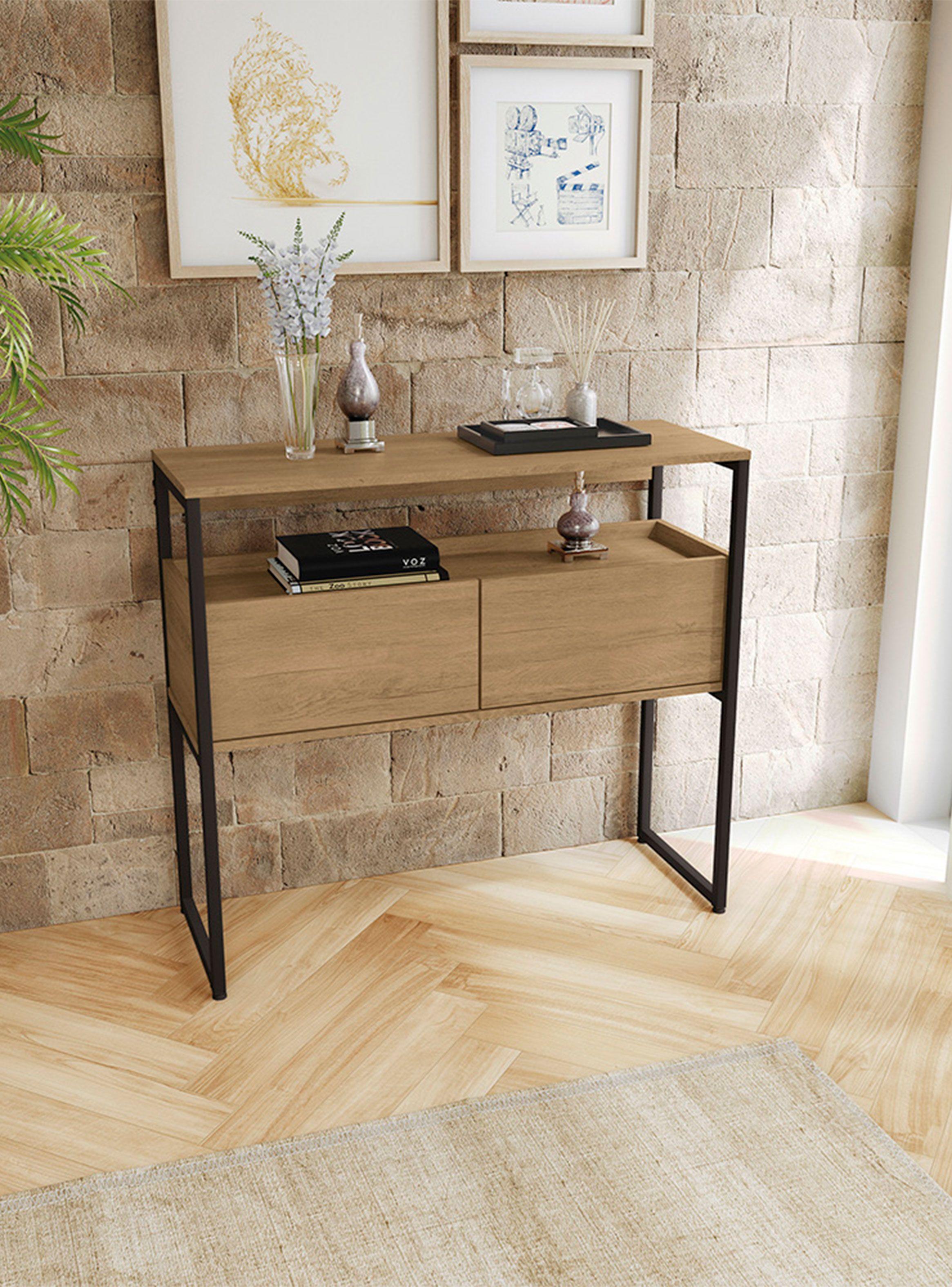 Aparador 2 Cajones Freijó Negro LI021-4