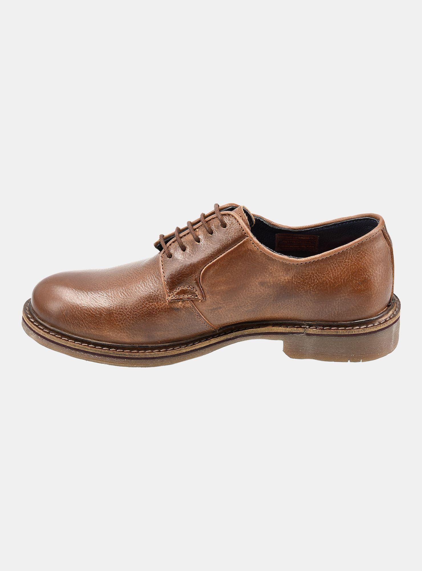 Zapato MR&MS Cammon Derby Tan Cafe Vestir-1