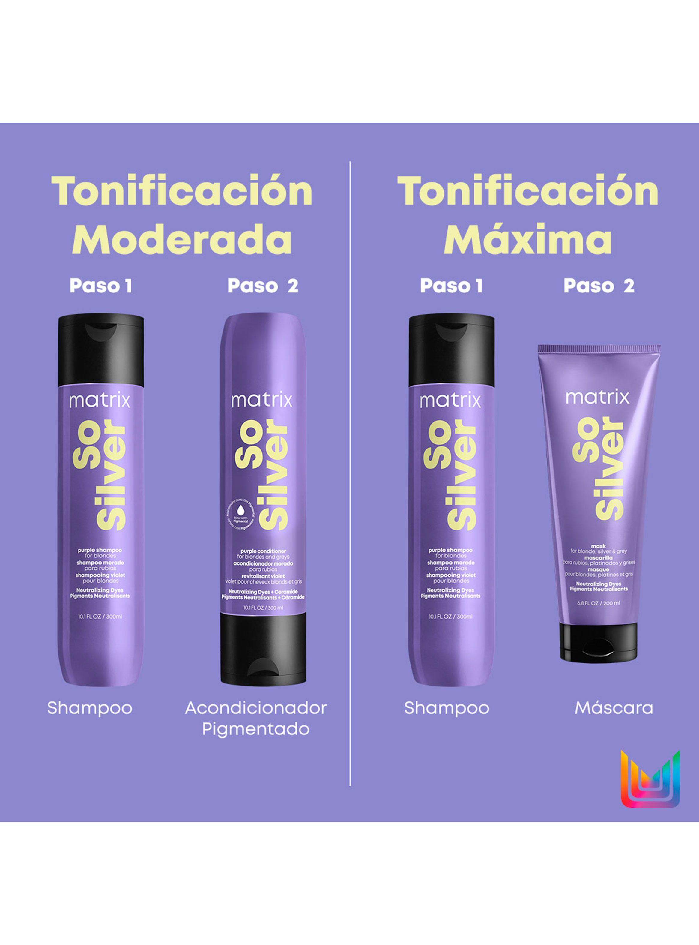 Acondicionador Pigmentado Morado Cabellos Rubios y Grises So Silver 300ml Matrix-5