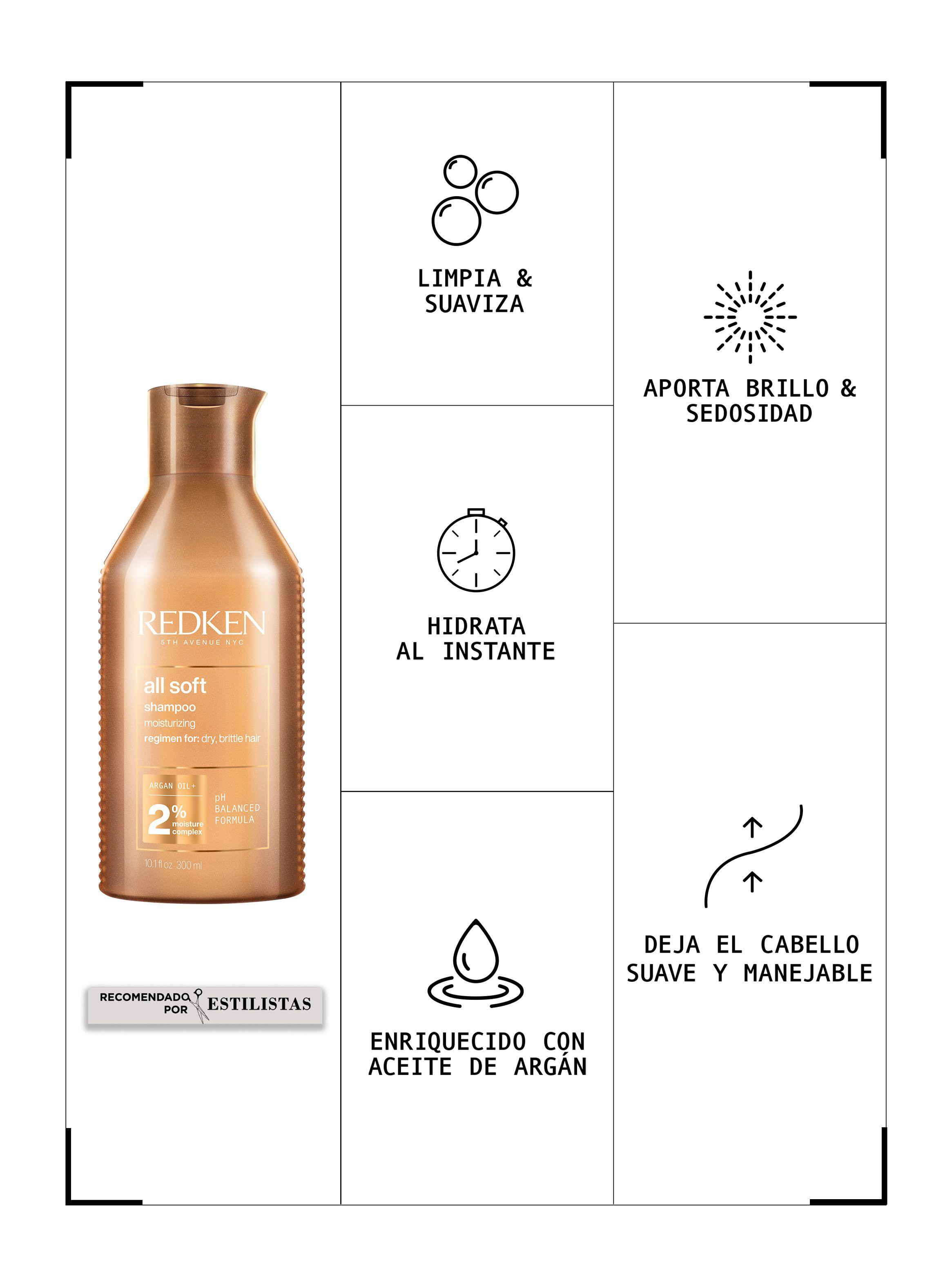 Set Brillo Intenso Cabello con Color Acidic Color Gloss Shampoo Sin Sulfatos 300ml + One United 30ml-2
