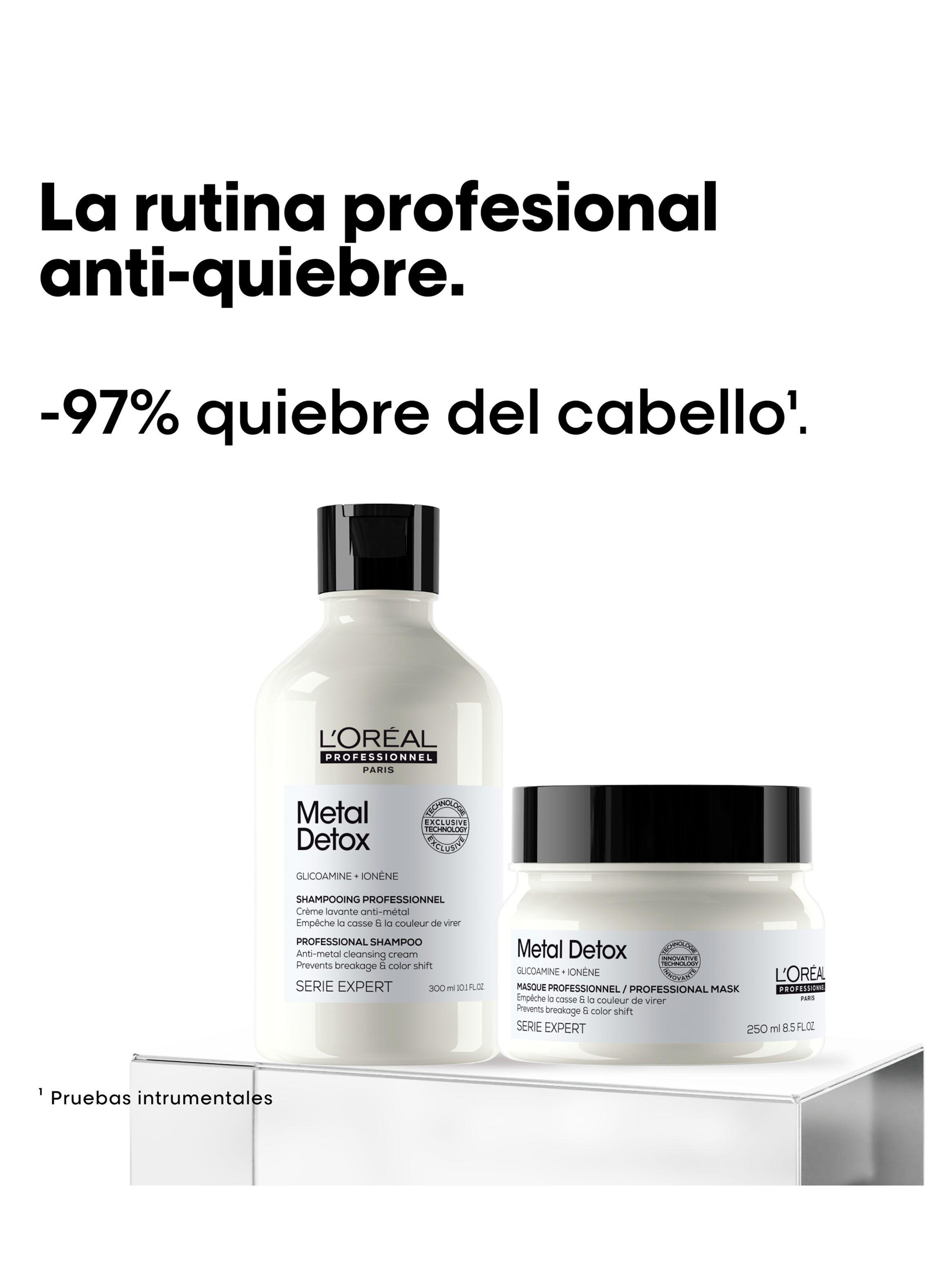 Set Metal Detox Anti-Quiebre para Cabello Dañado y con Color Shampoo 300ml + Máscara 250ml-2
