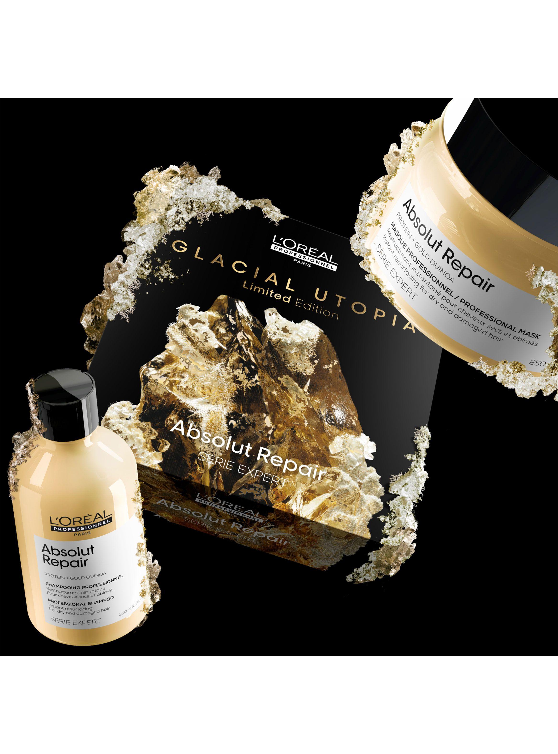 Set Profesional Reparación Cabello Dañado Absolut Repair Shampoo 300ml + Máscara 250ml-2