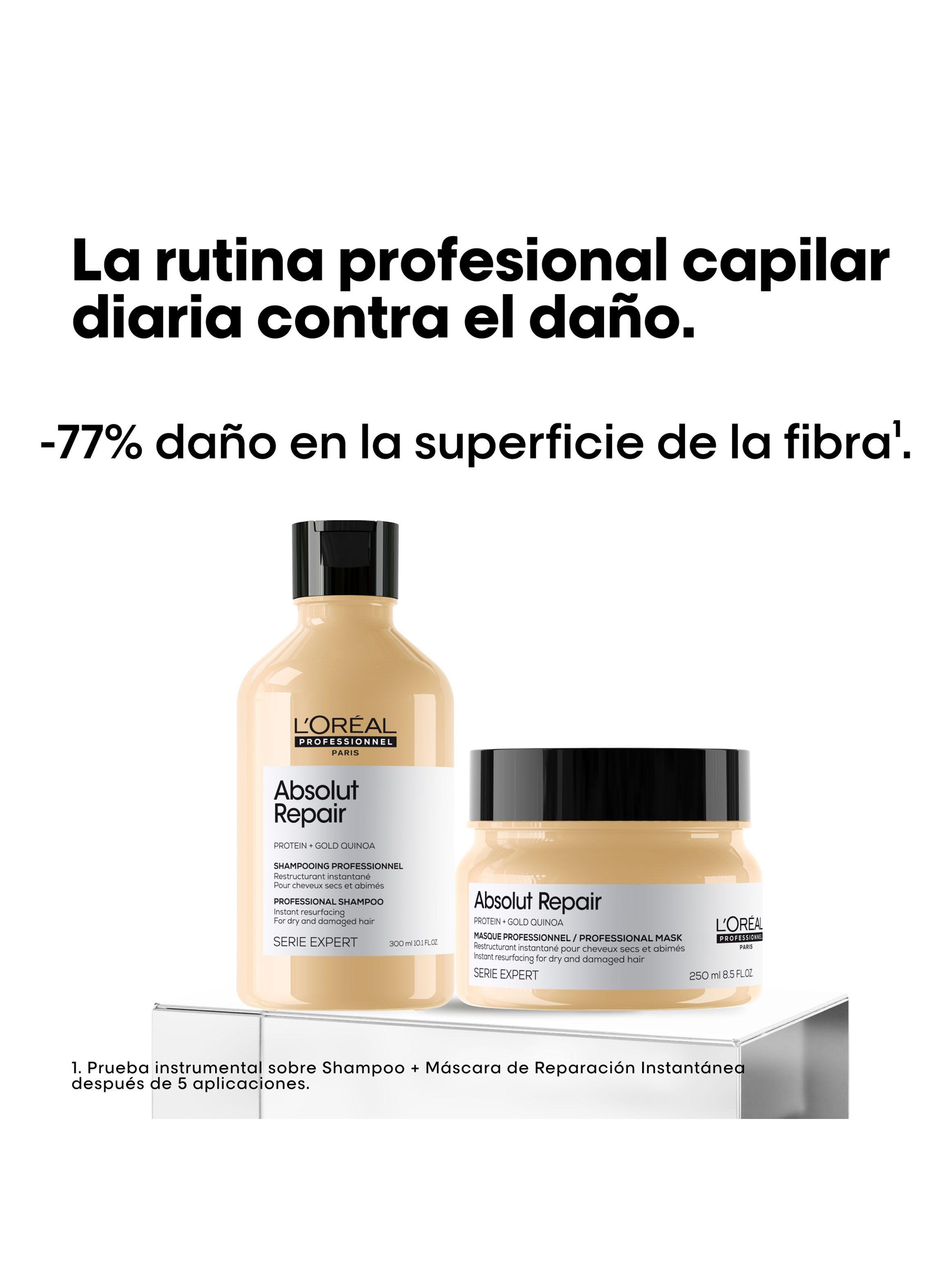 Set Profesional Reparación Cabello Dañado Absolut Repair Shampoo 300ml + Máscara 250ml-3