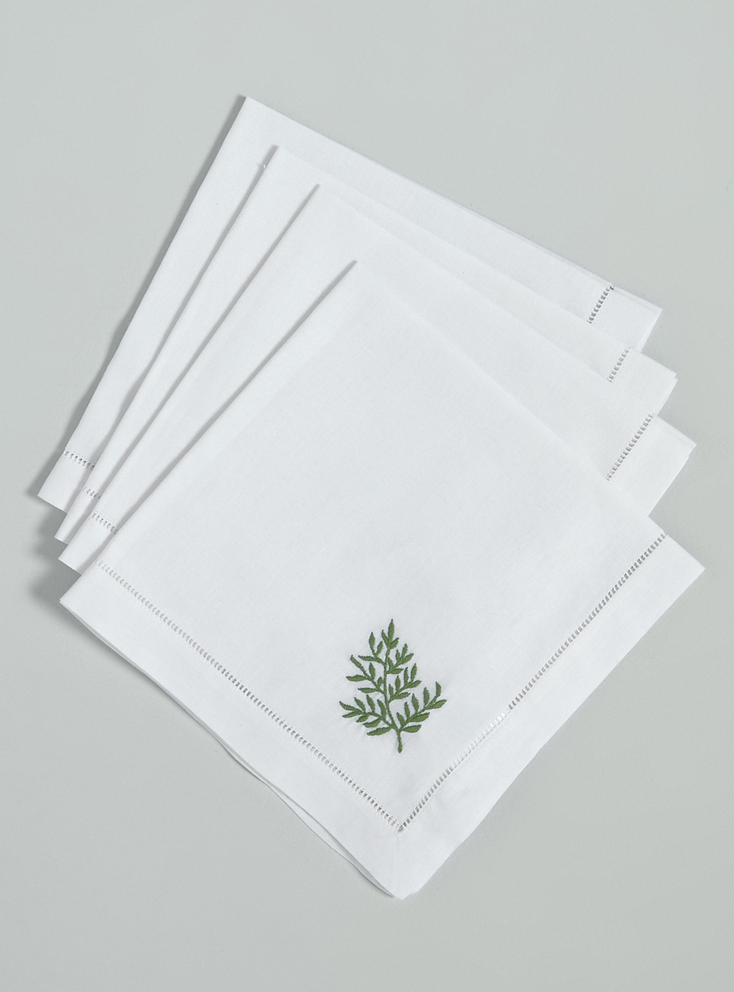 Set 4 Servilletas Fern 45x45 cm-0